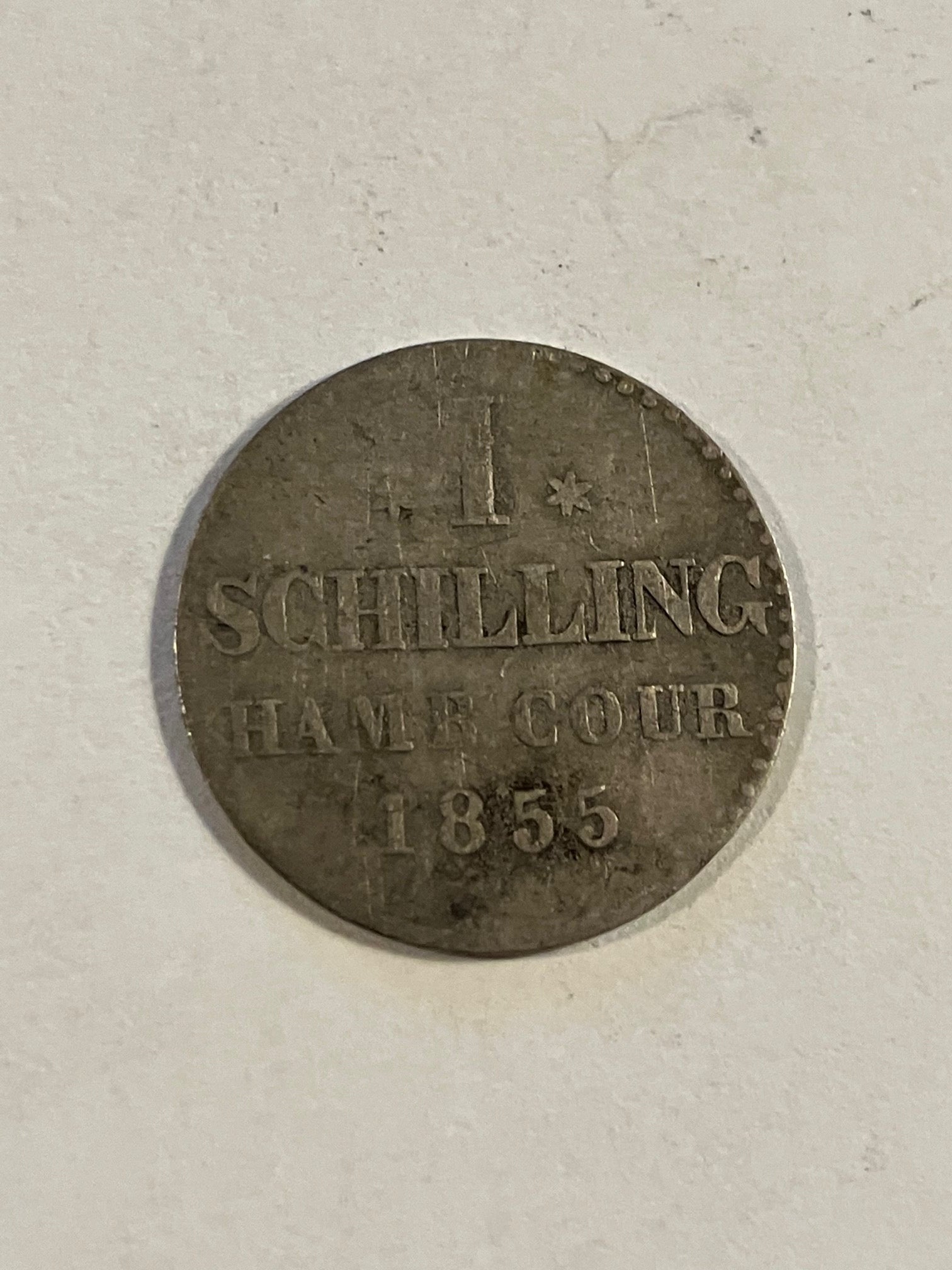 1 Schilling Hamburg 1855 Germany