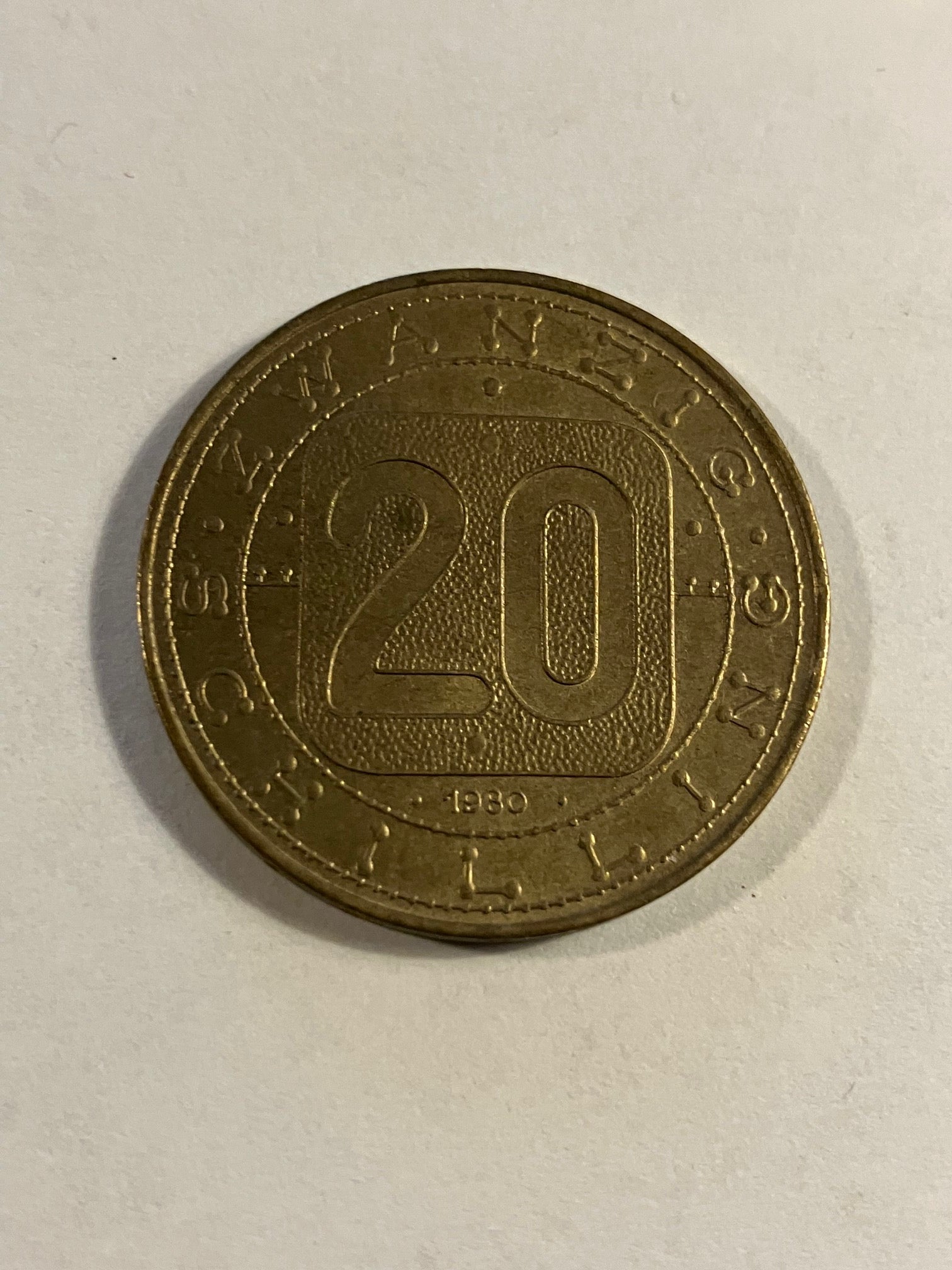 20 Schilling 1980 Austria