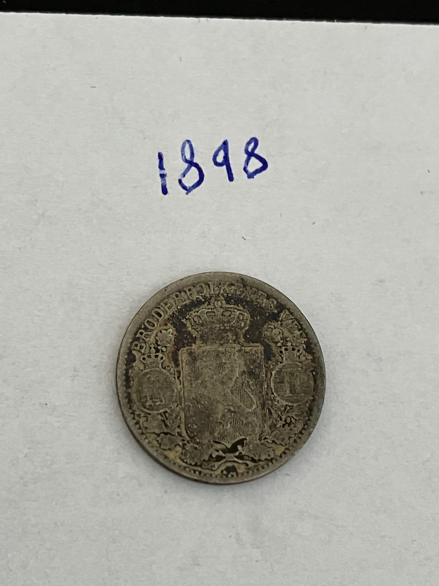 25 Øre 1898 Norge - Meget dårlig stand