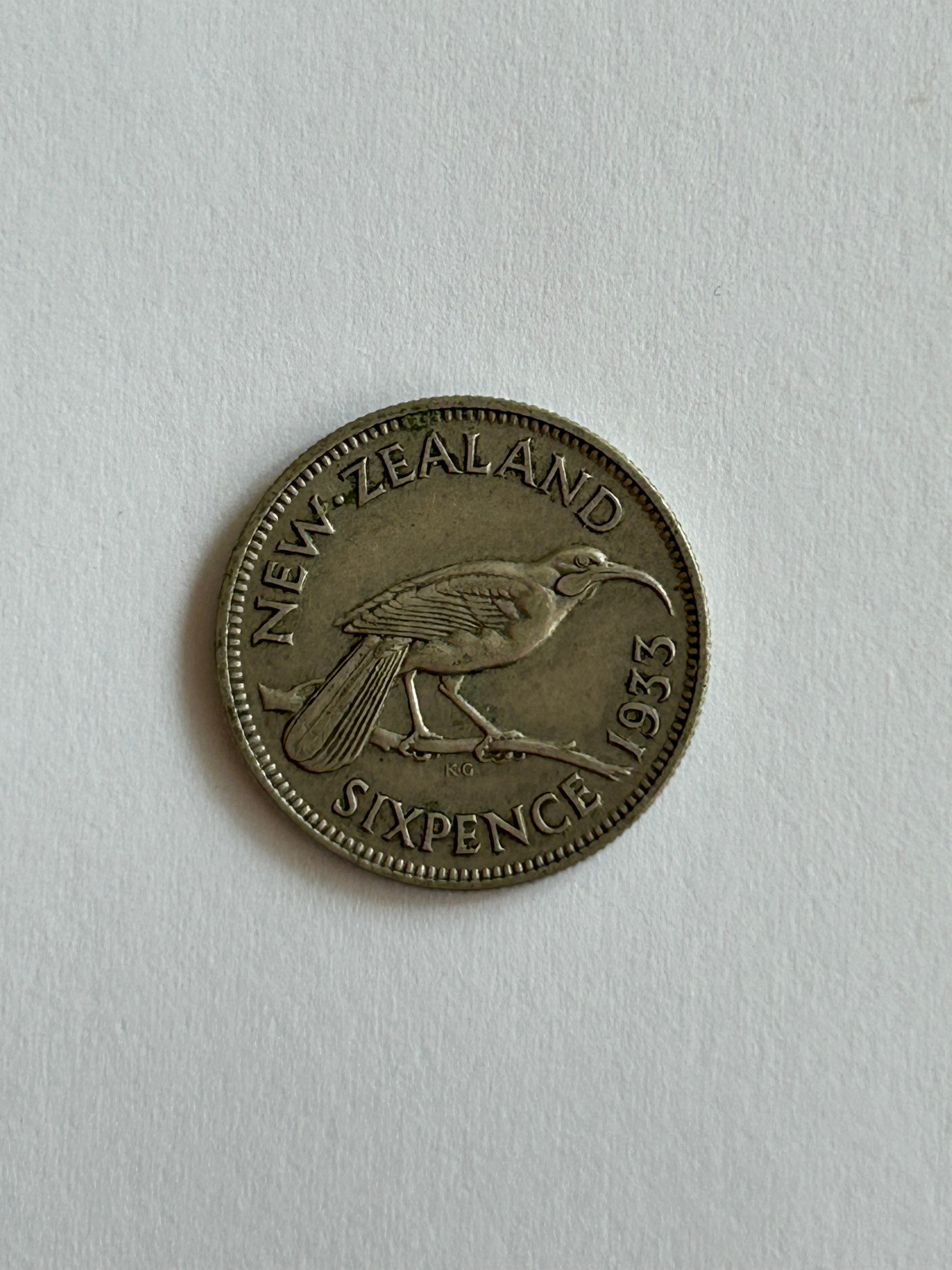 Six Pence New Zealand 1933 - Silver