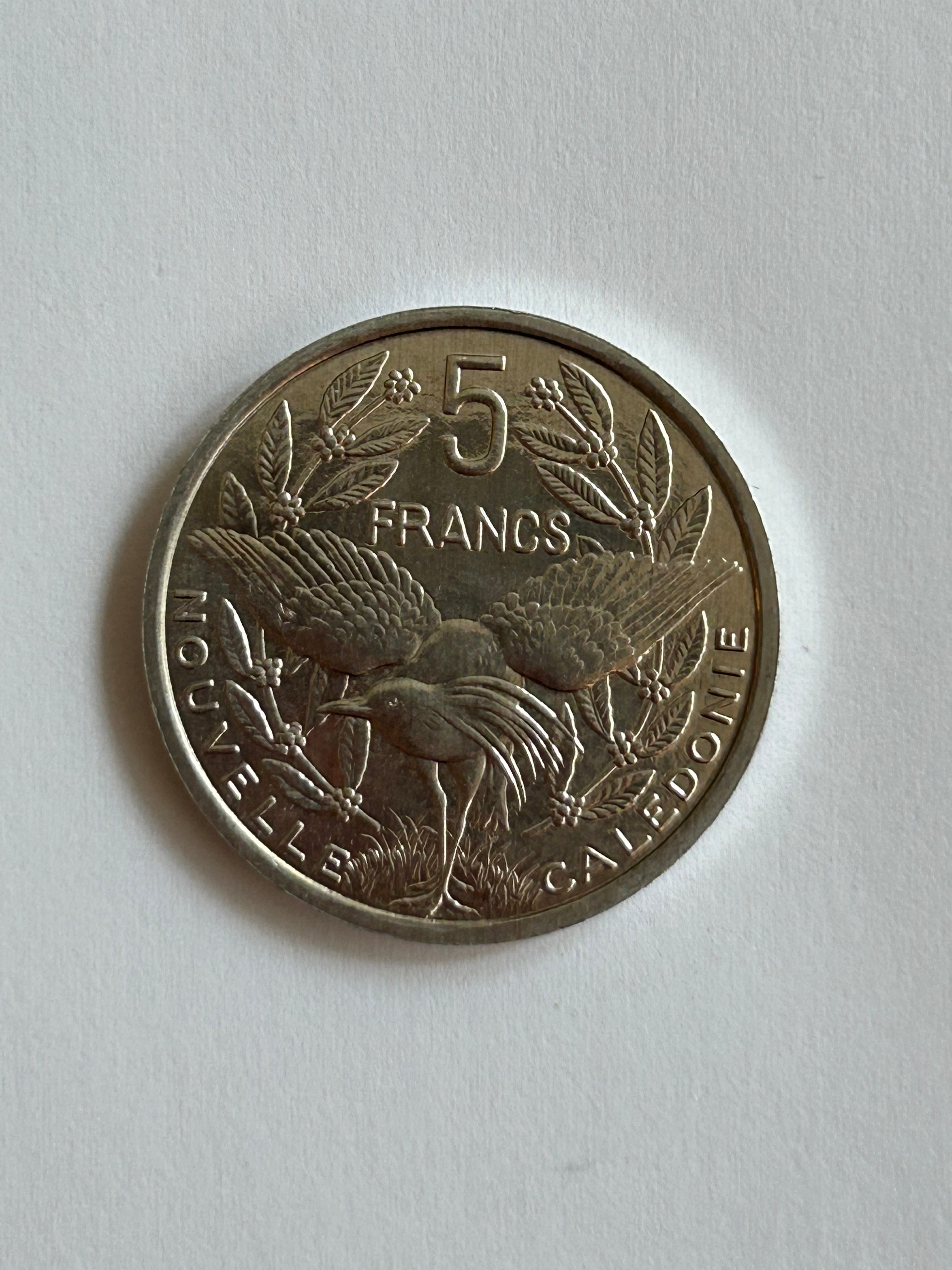 5 Francs Caledonia 1990