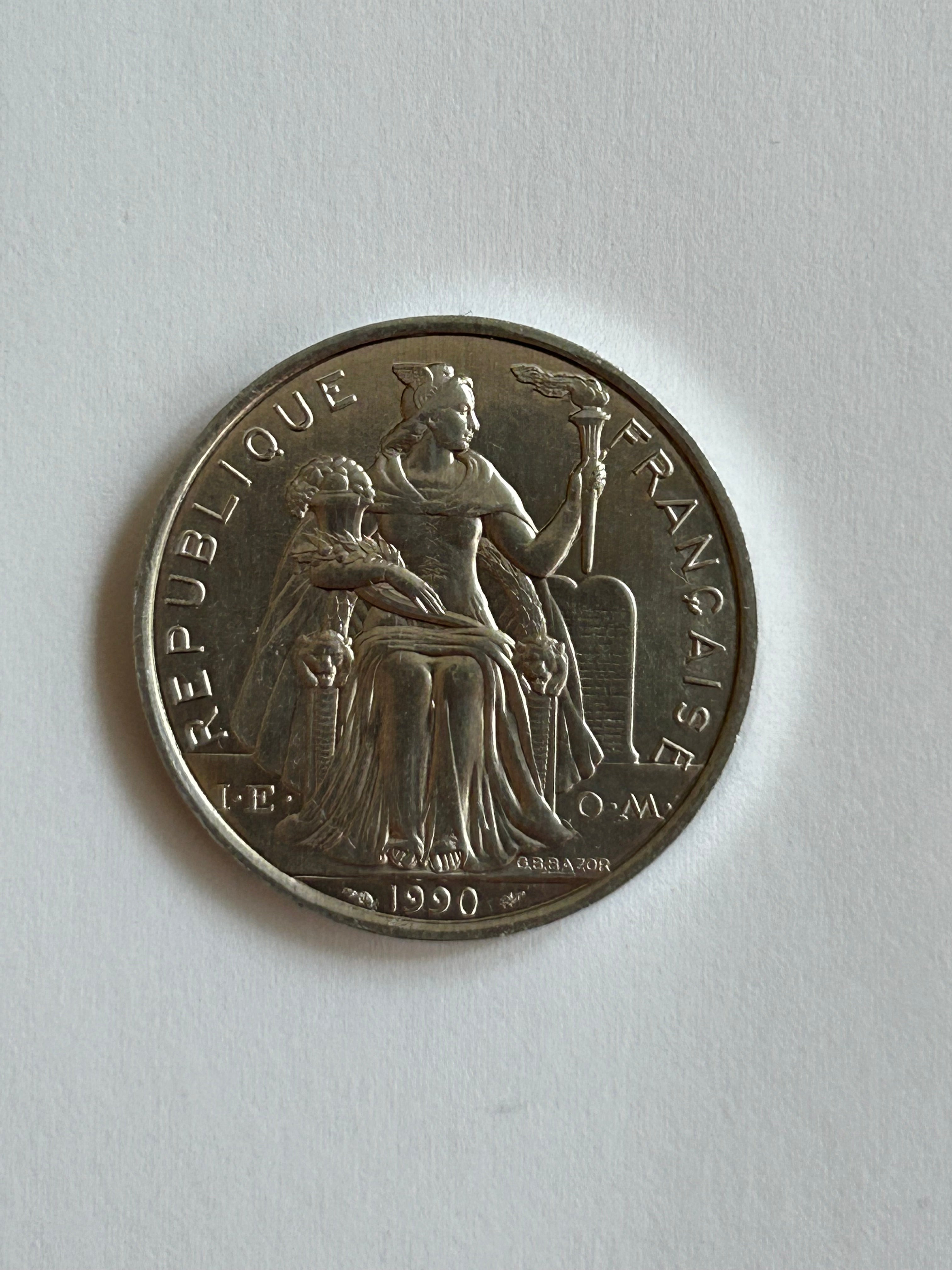 5 Francs Caledonia 1990