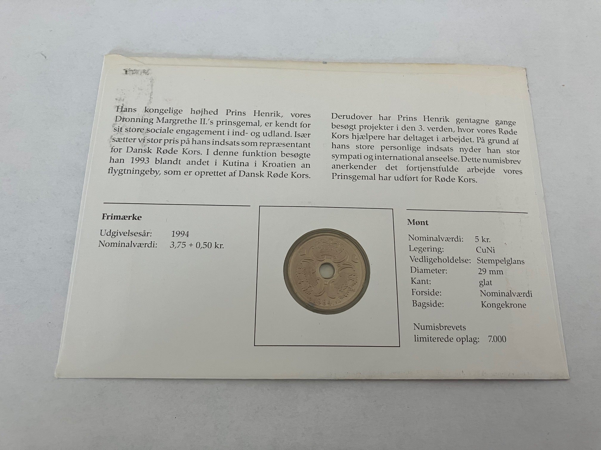 5 Kroner Danmark - Prins Henrik