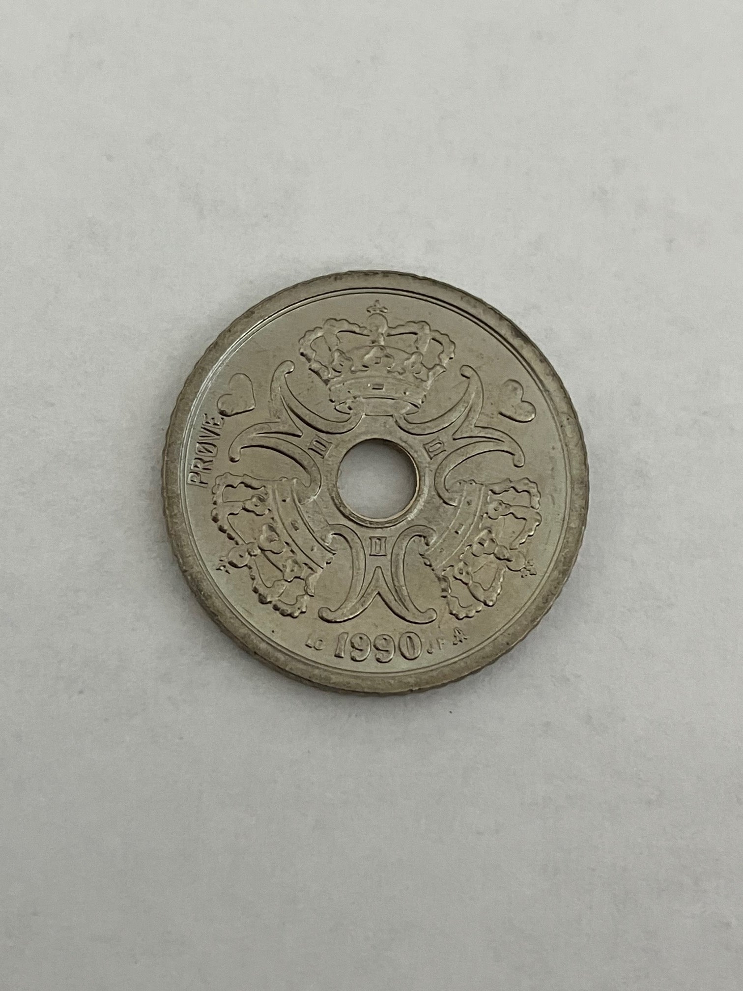 1 Krone 1990 Prøvemønt