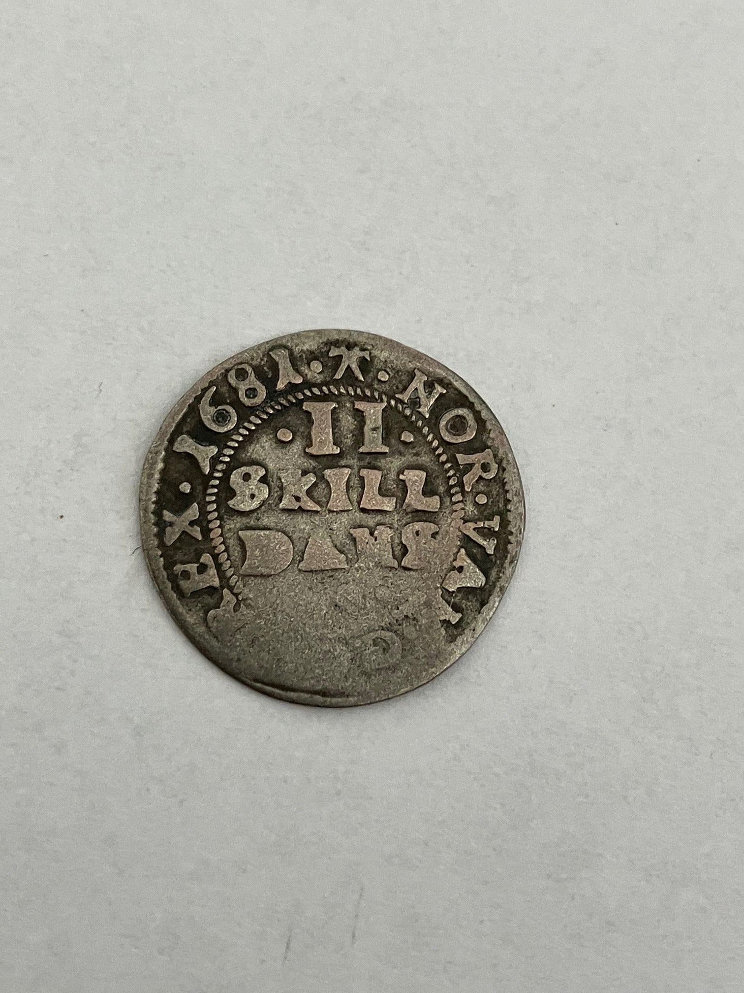 2 Skilling 1681 - Slidt