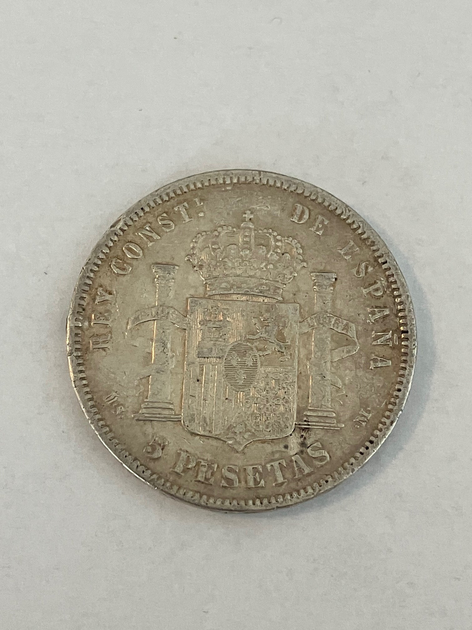 5 Pesetas 1881 Spain