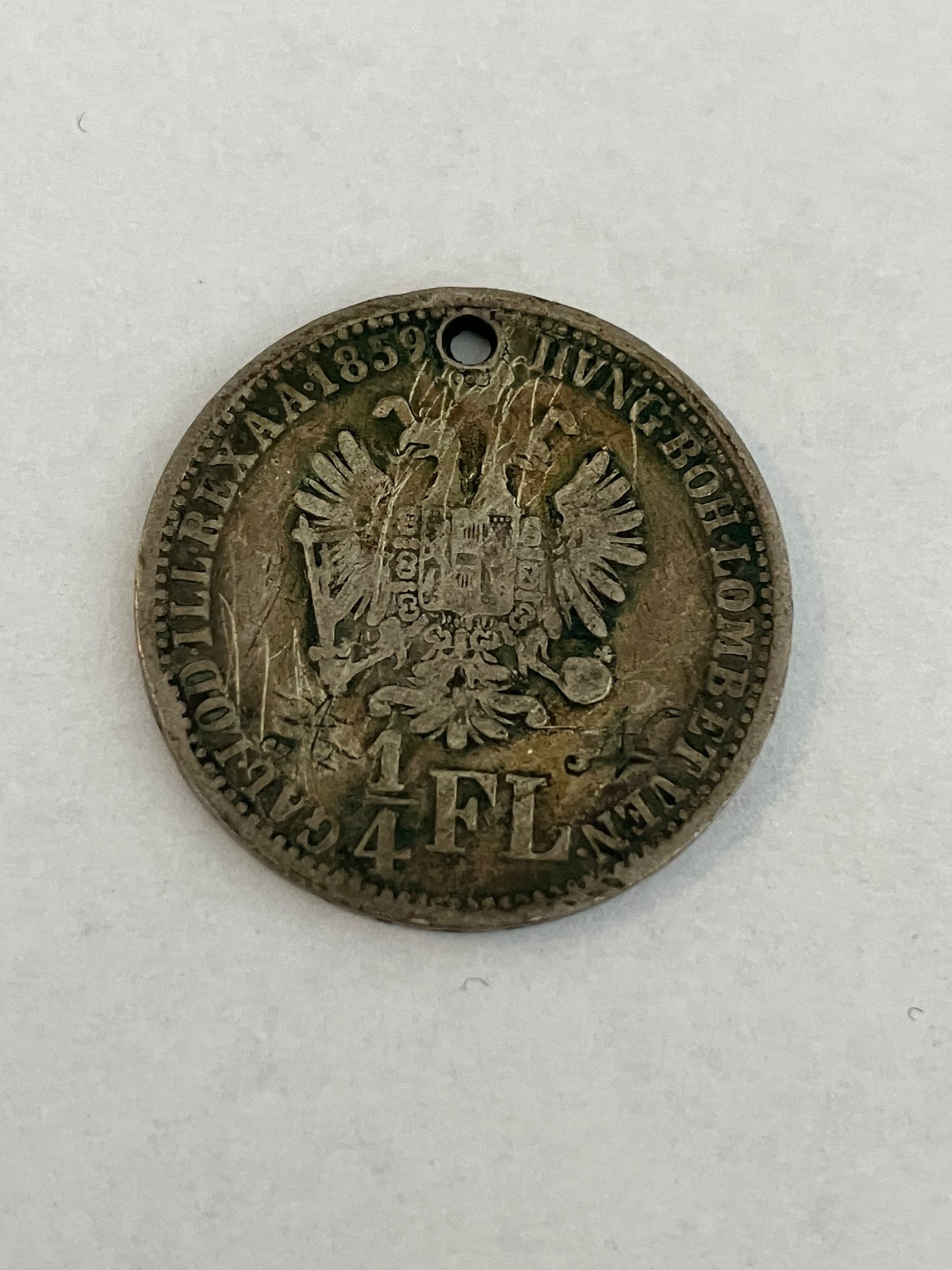 1/4 Fl 1859 Austria - Bad condition