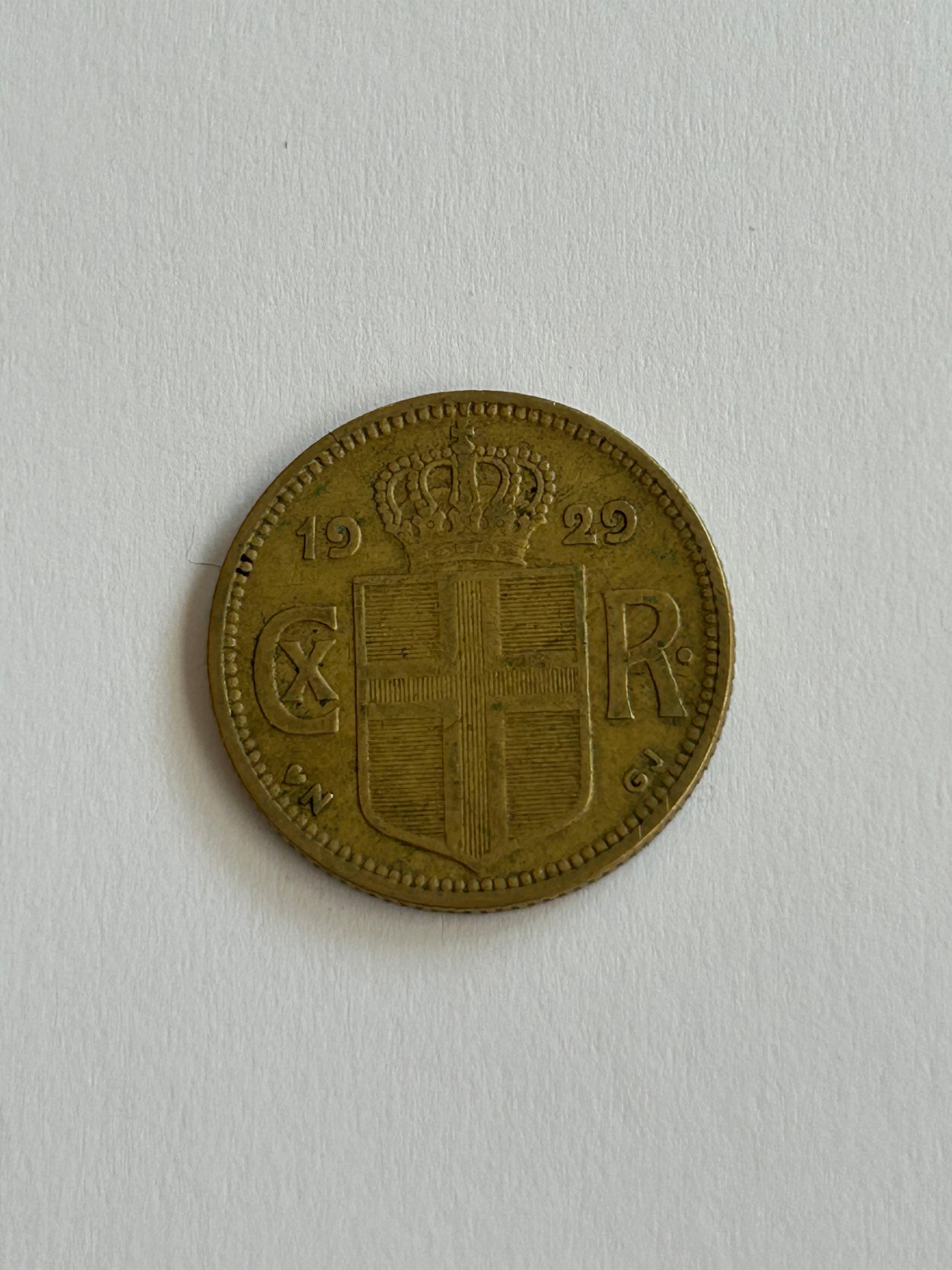 1 Krona Iceland 1929