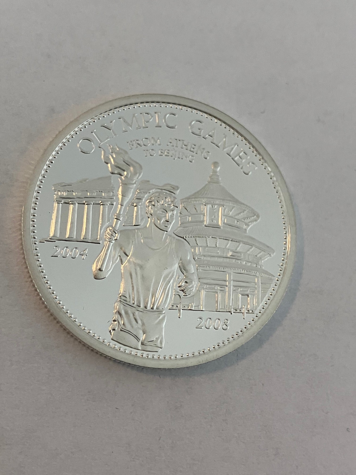 1000 Kip Olympics - Laos 2004 - .999 Silver
