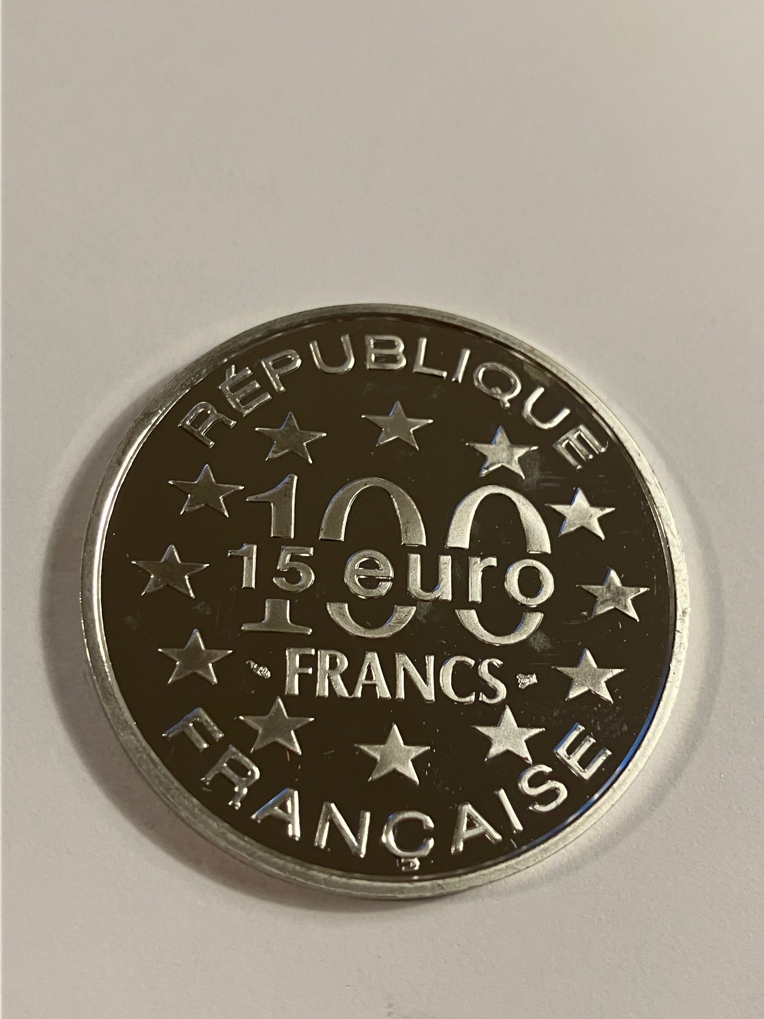 100 Francs / 15 Euro 1996 France - St. Stephen's Cathedral, Vienna