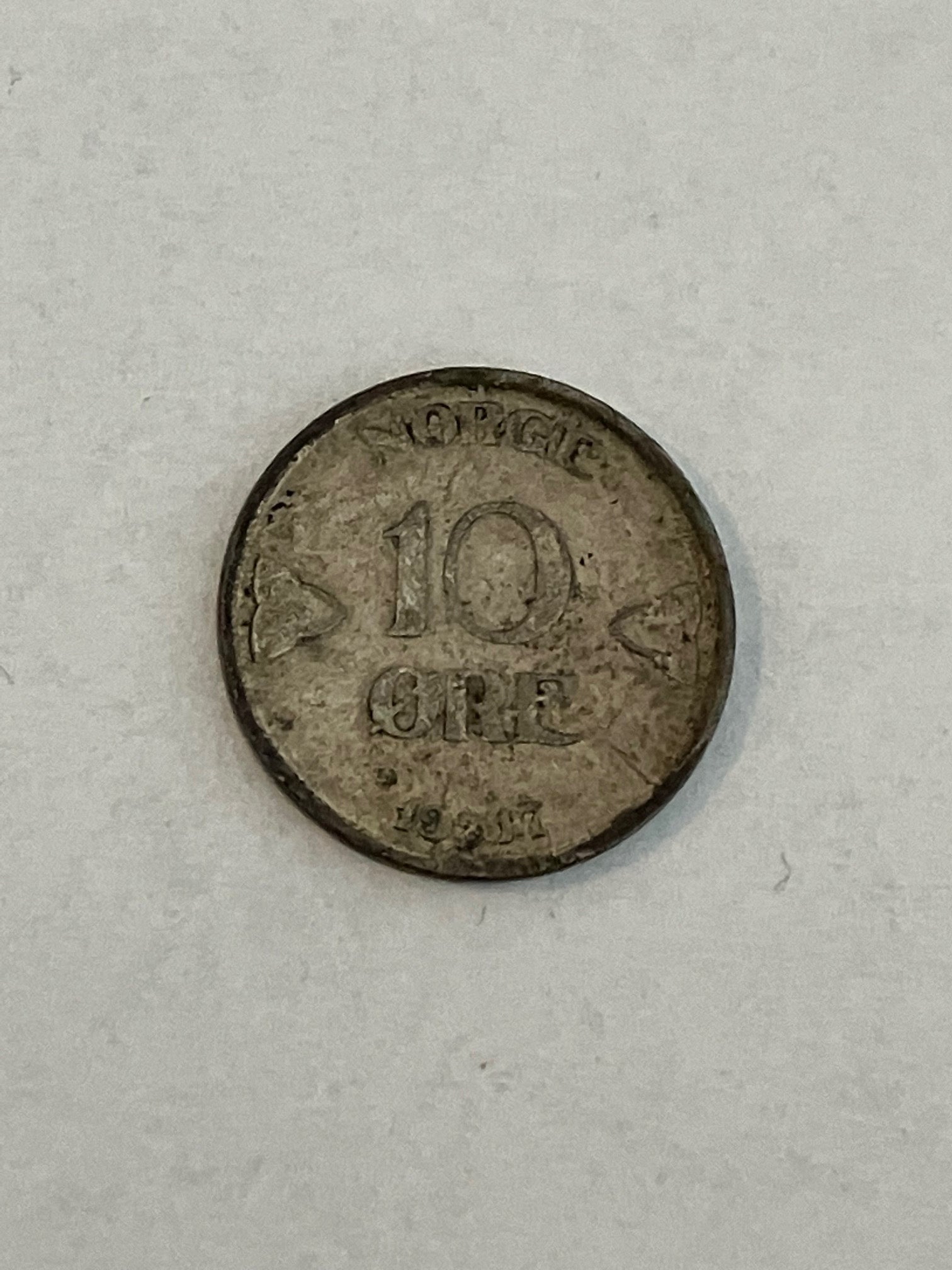 10 Øre 1917 Norge - Dårlig stand