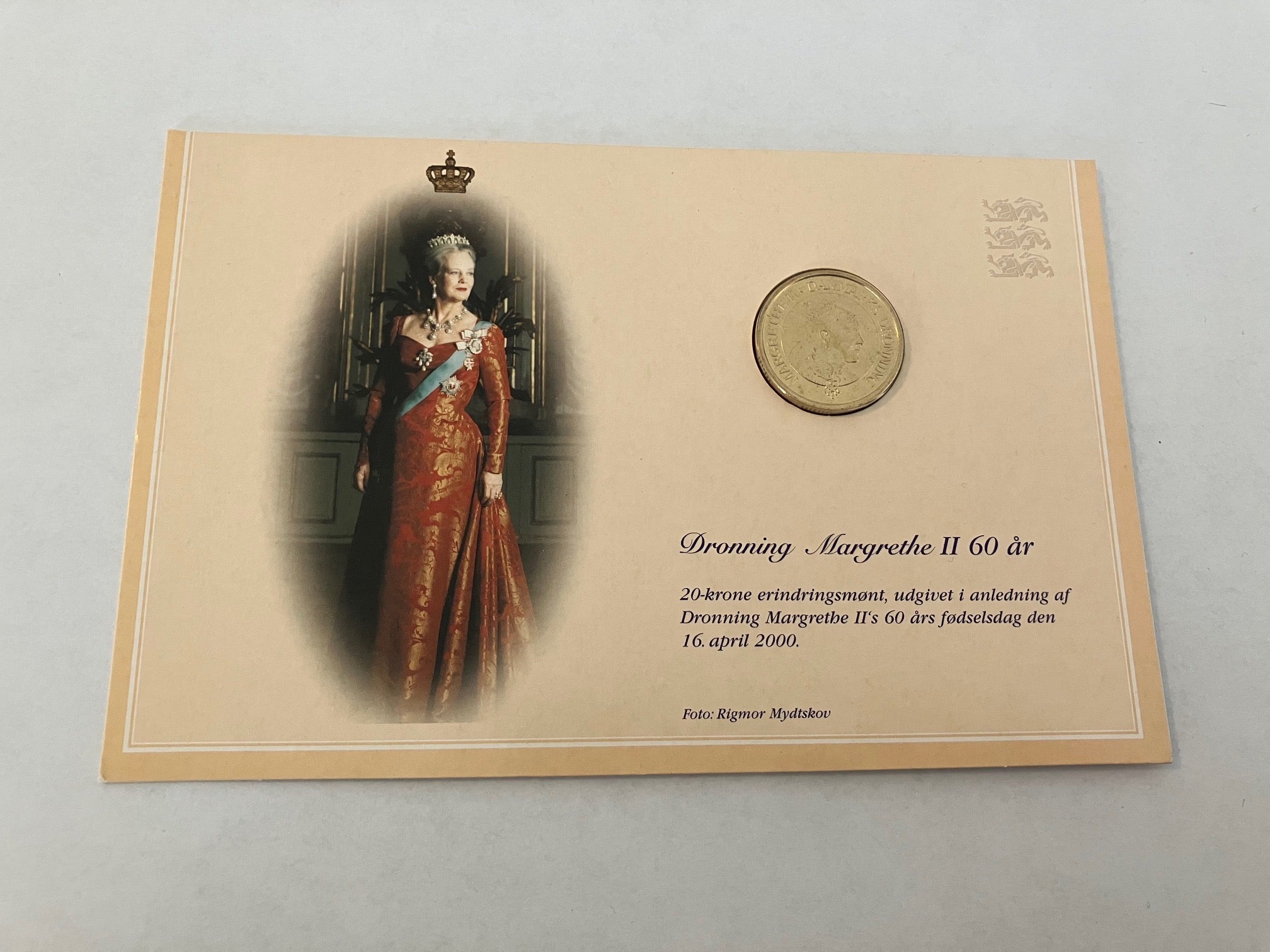 20 Kroner Dronning Magrethe II 60 år 2000