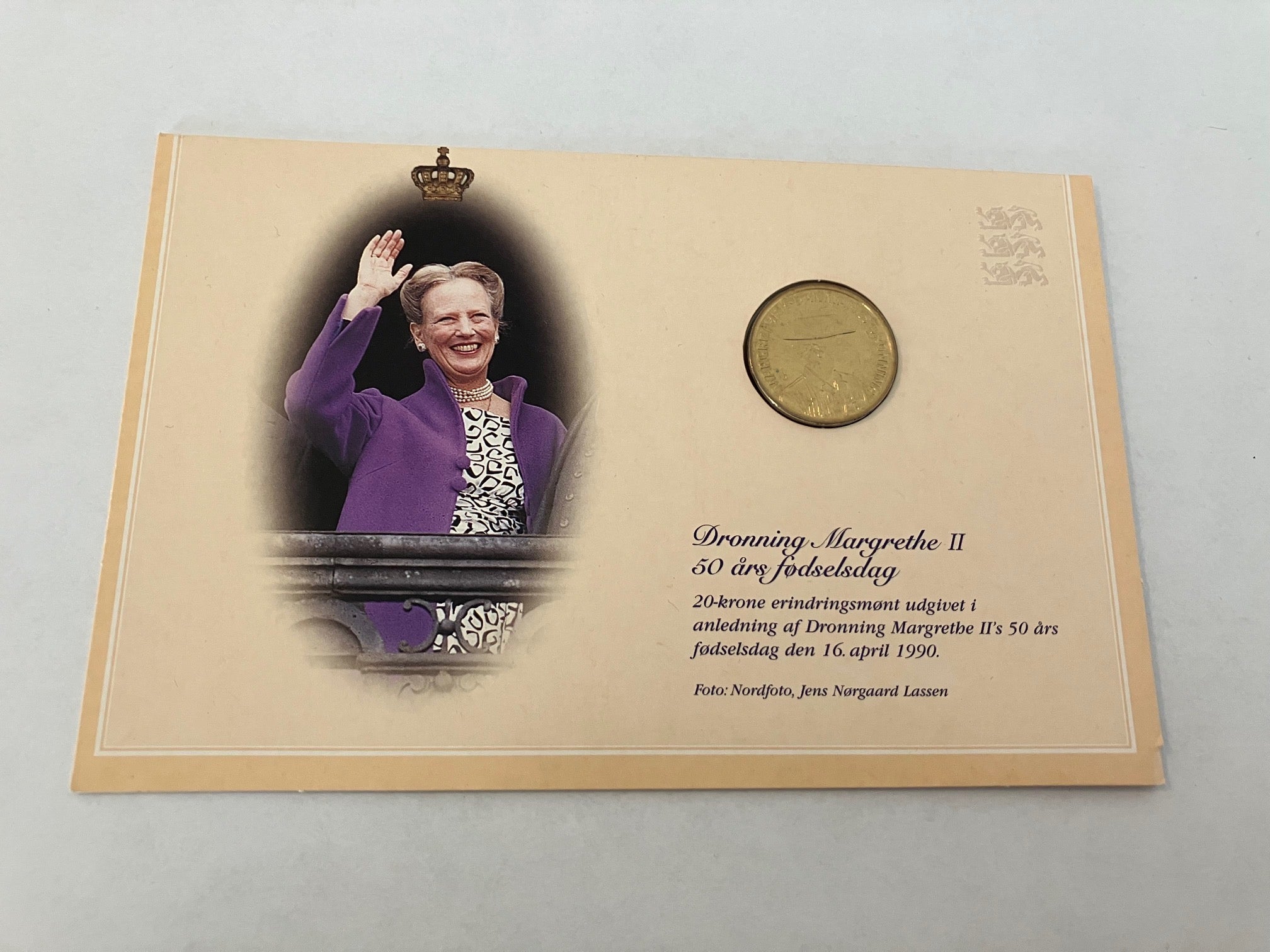 20 Kroner Dronning Magrethe II 50-års fødselsdag 1990