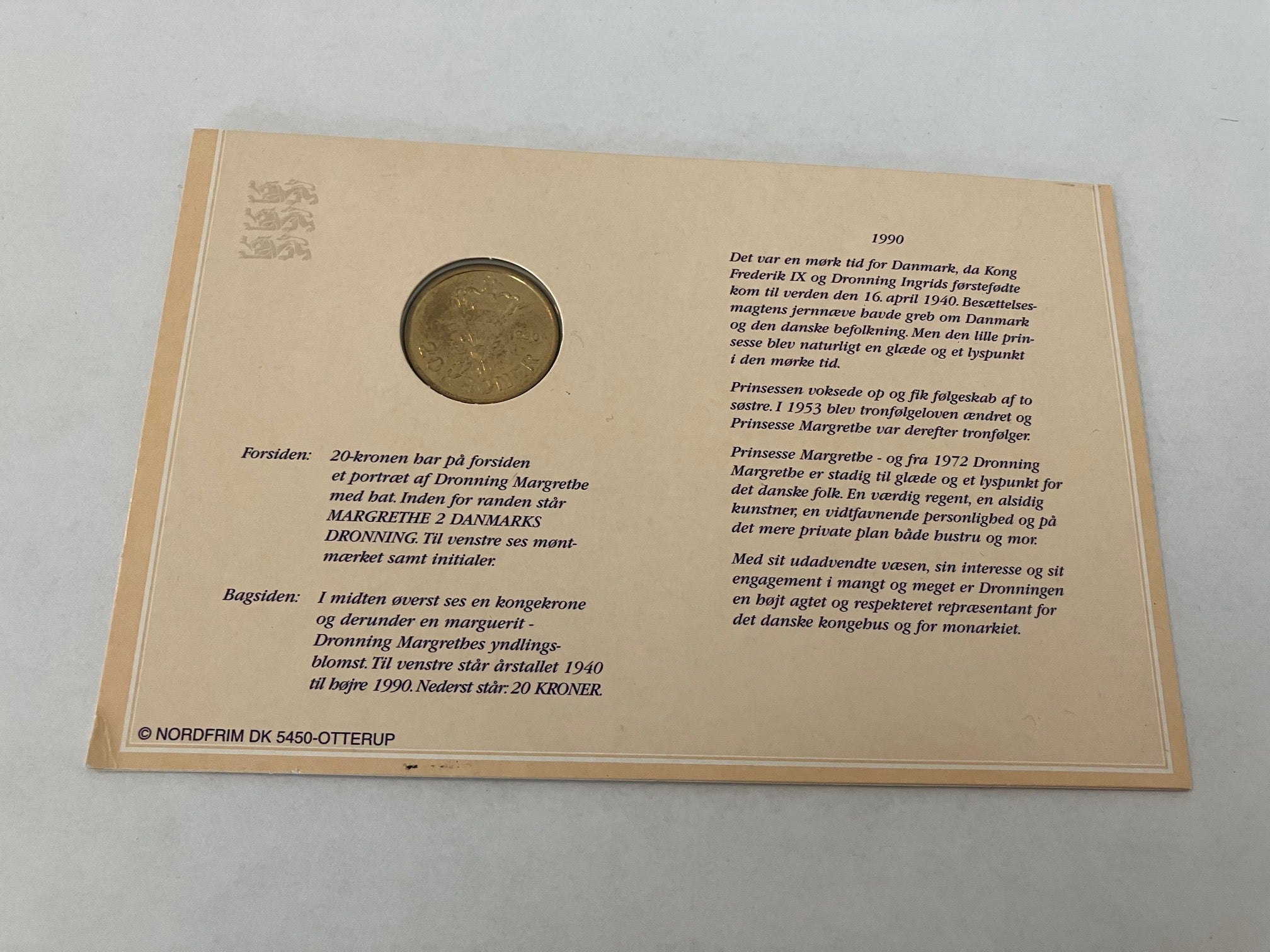 20 Kroner Dronning Magrethe II 50-års fødselsdag 1990