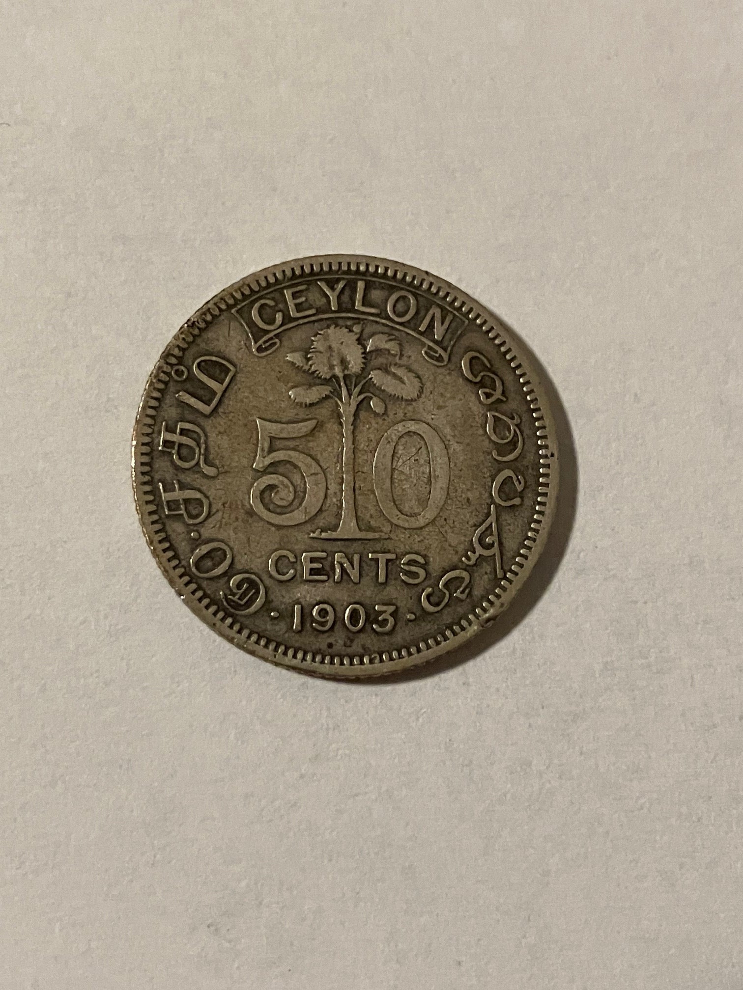 50 Cents Ceylon 1903