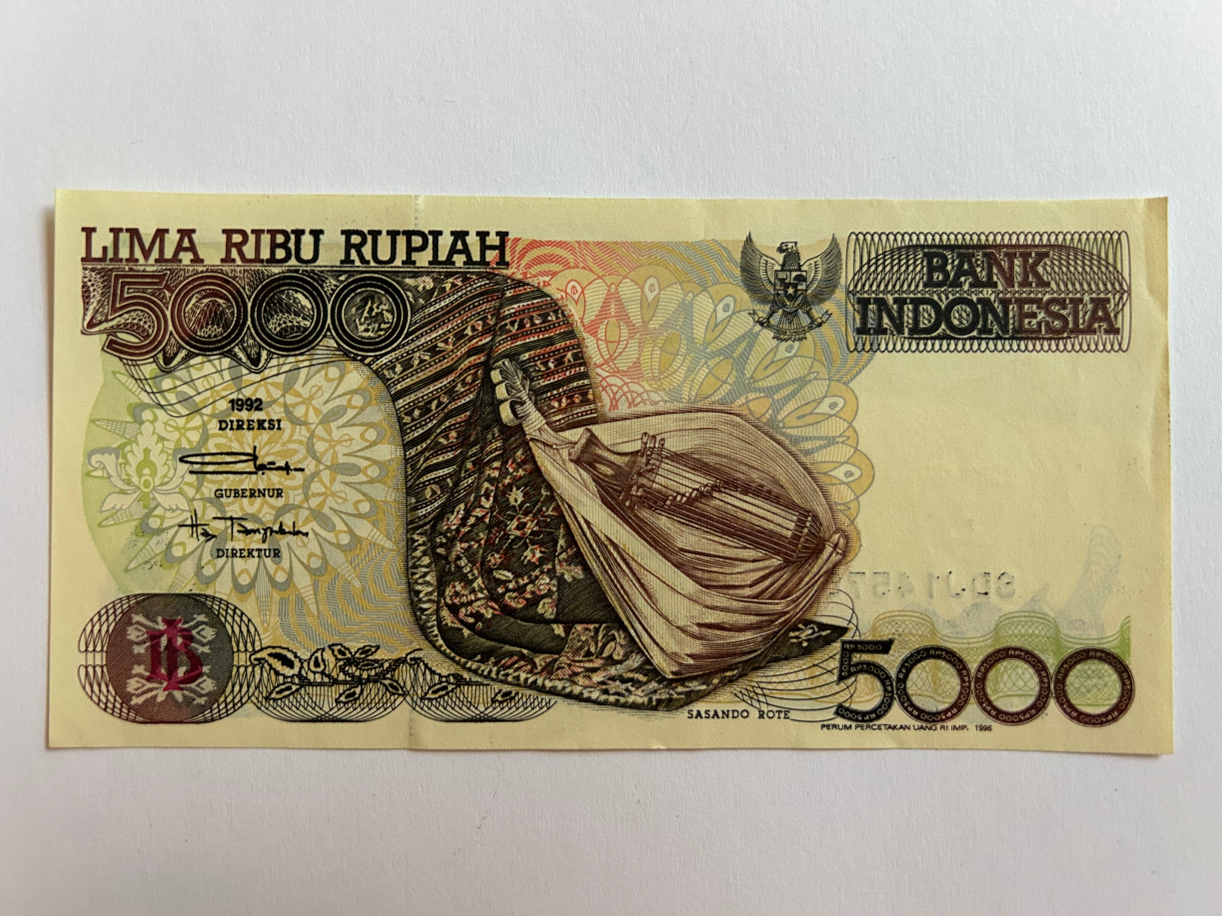 5000 Rupiah Indonesia 1992