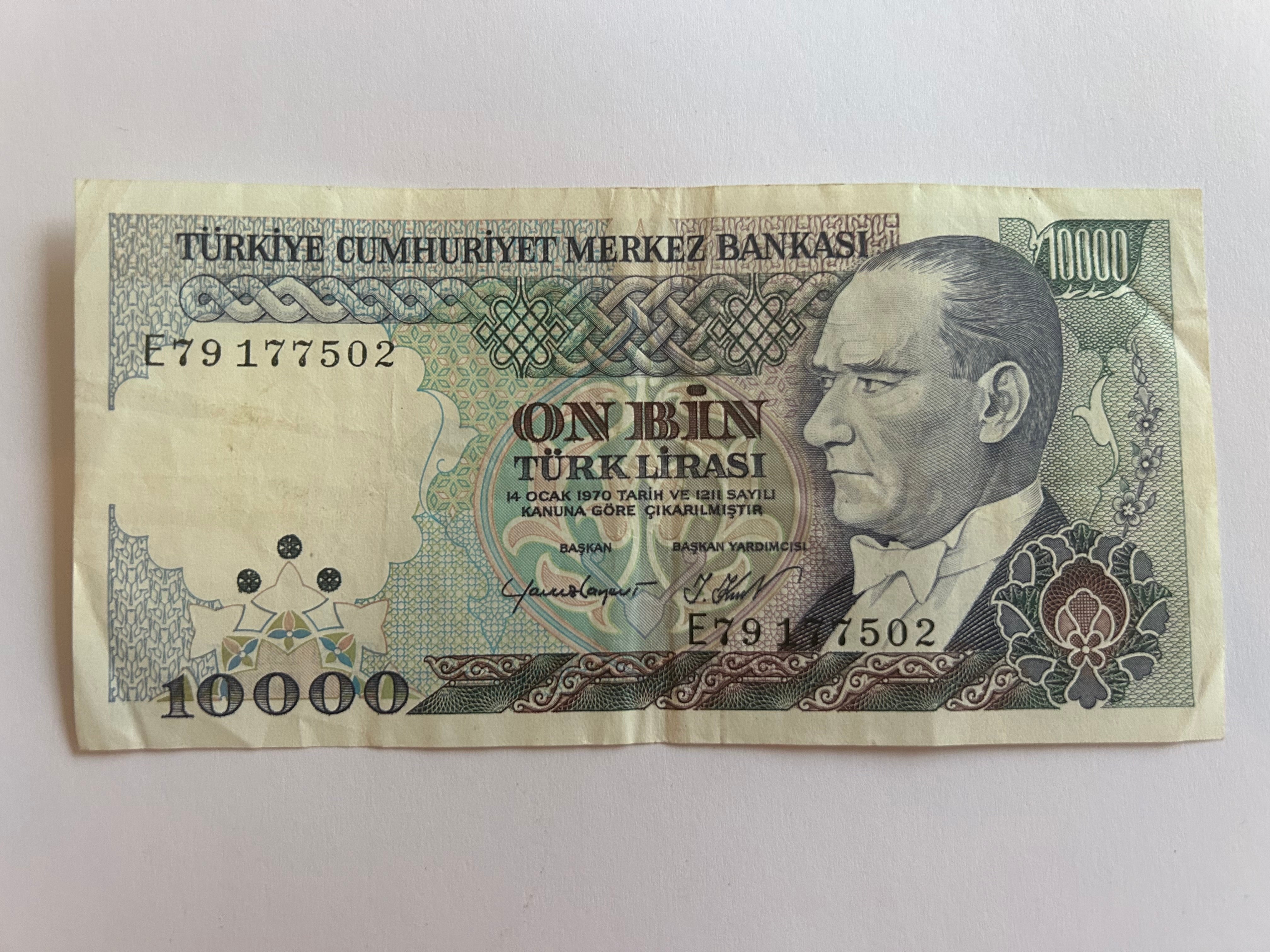 10000 Lira Turkey 1970