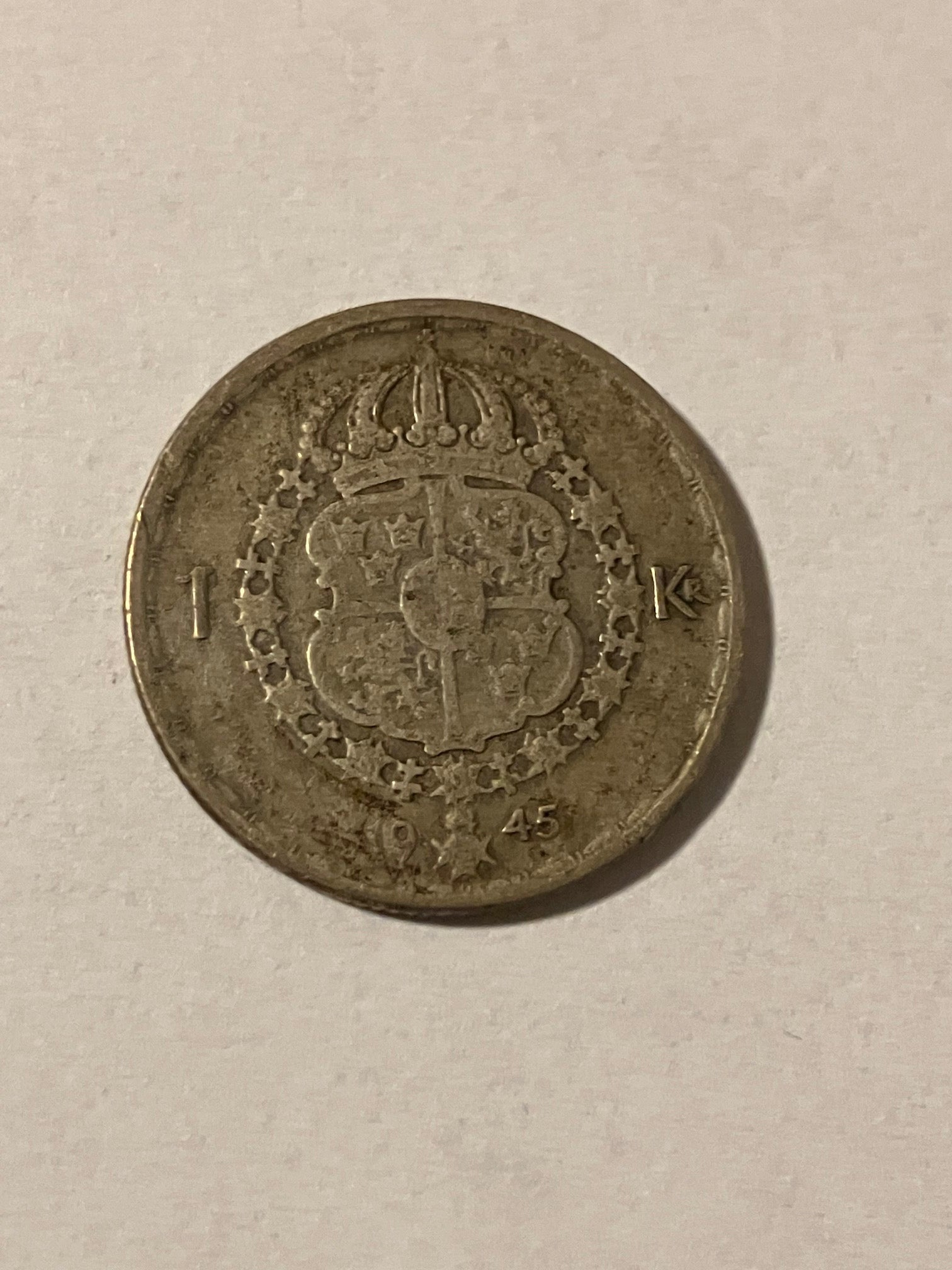 1 Krona 1945 Sweden - Silver