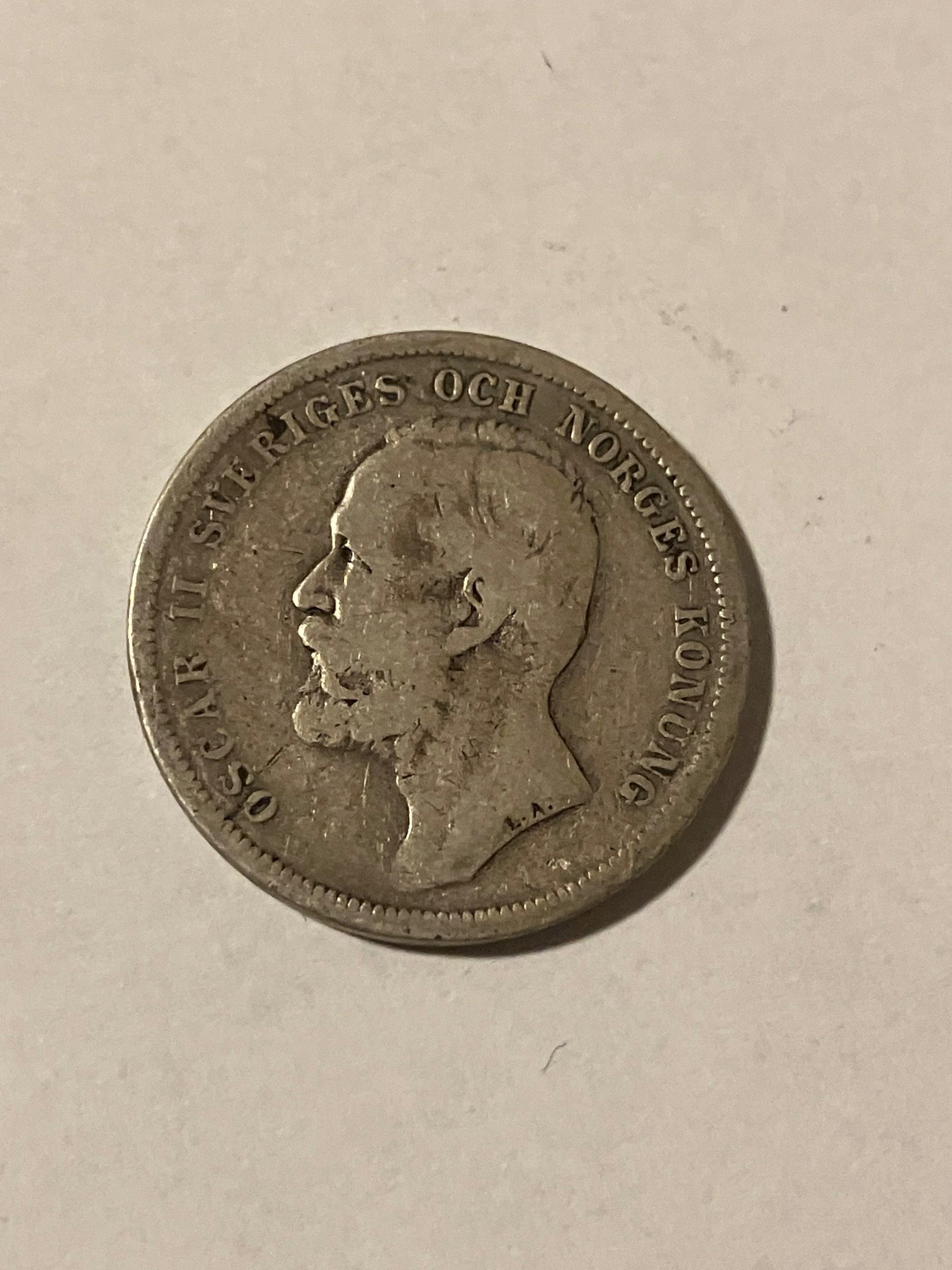 1 Krona 1890 Sweden - Silver