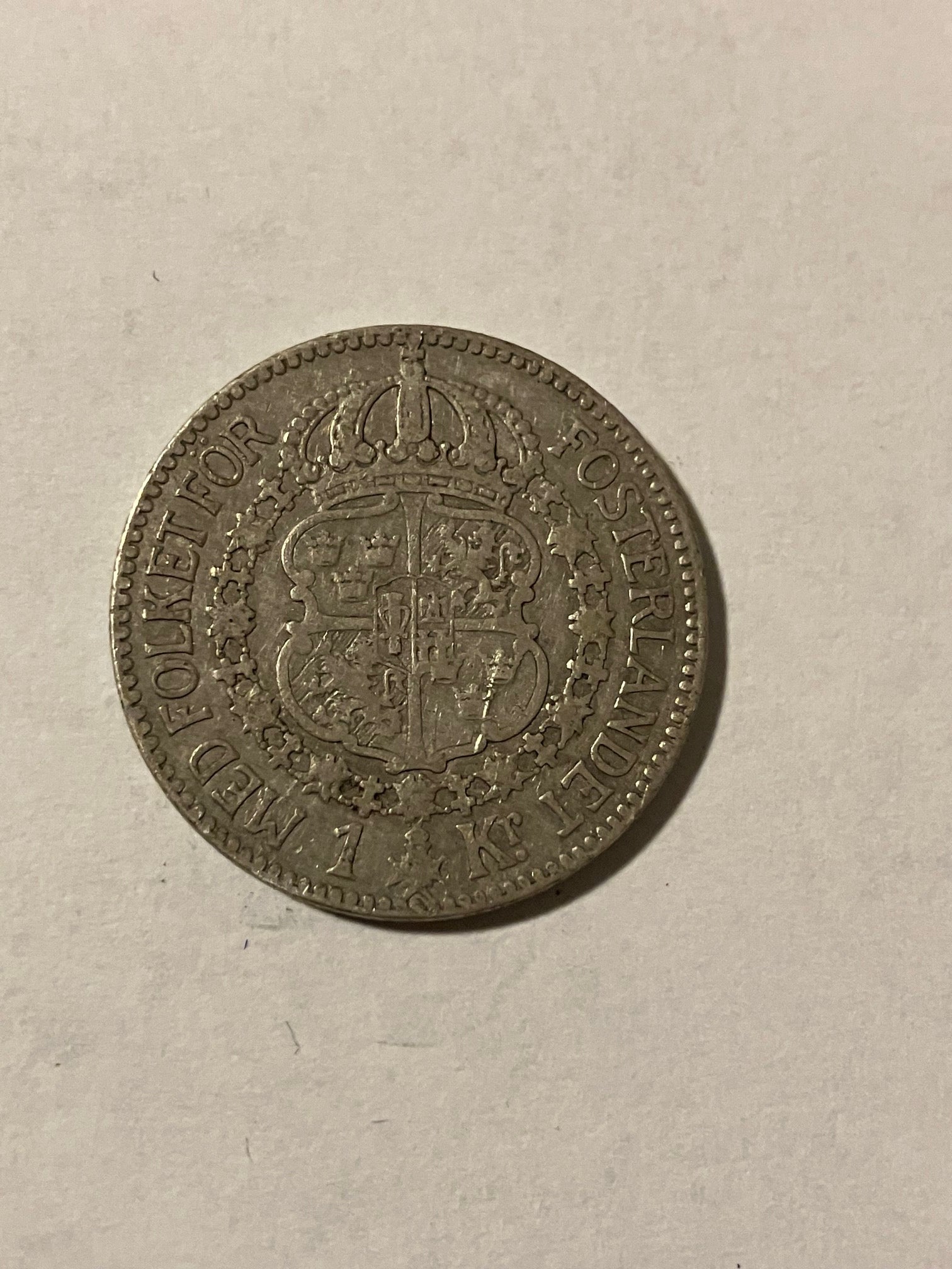 1 Krona 1915 Sweden - Silver