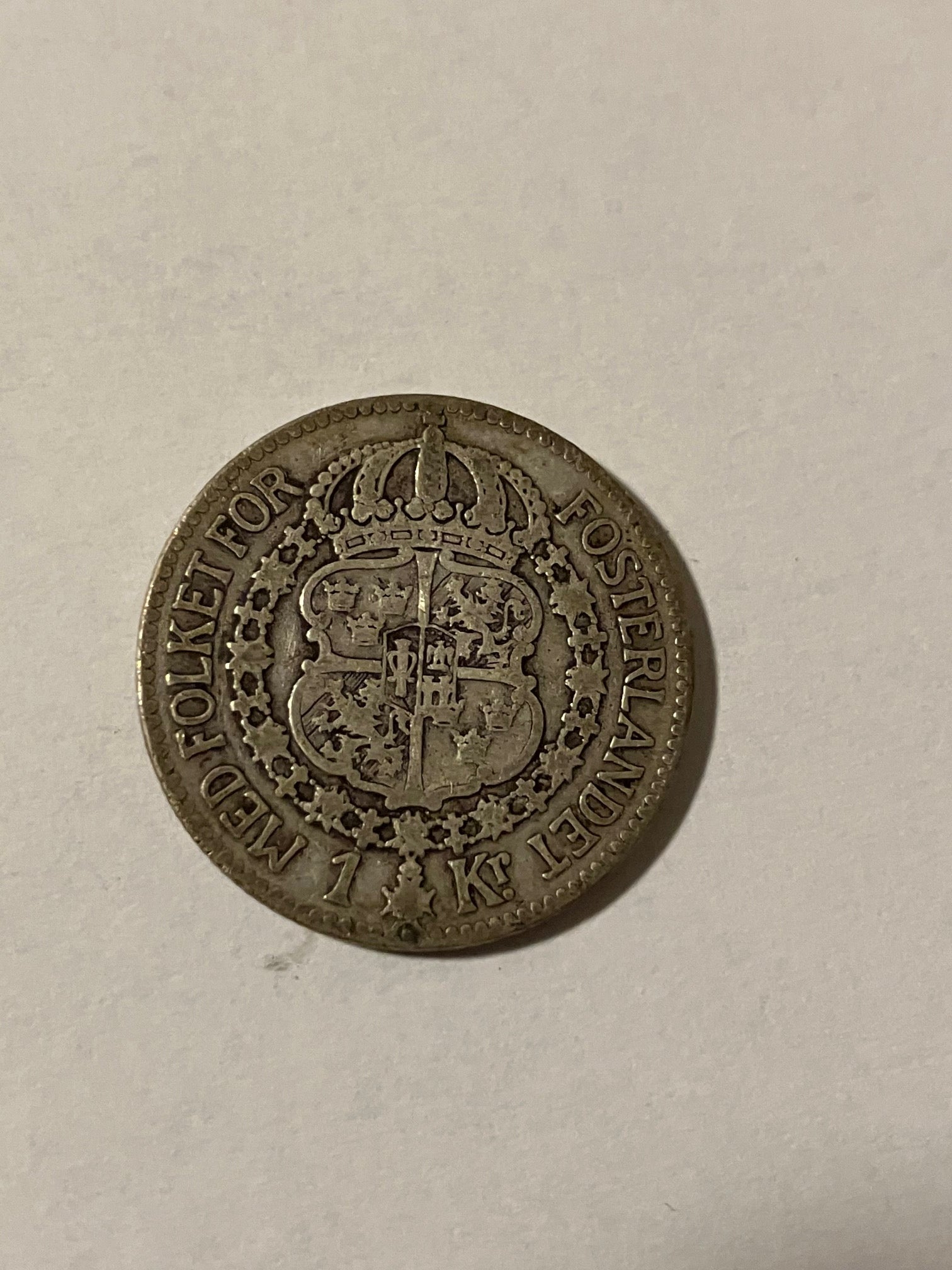 1 Krona 1916 Sweden - Silver