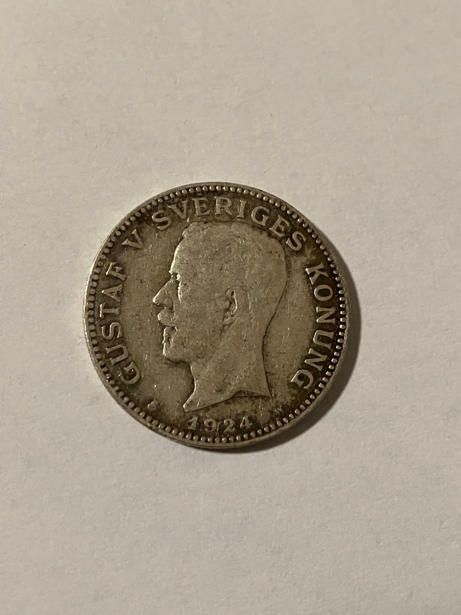 1 Krona 1924 Sweden - Silver