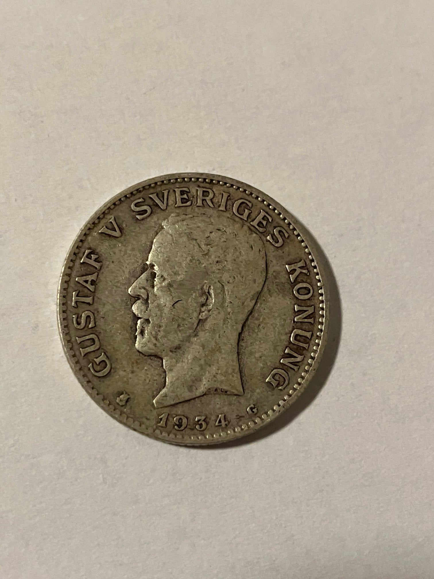 1 Krona 1934 Sweden - Silver