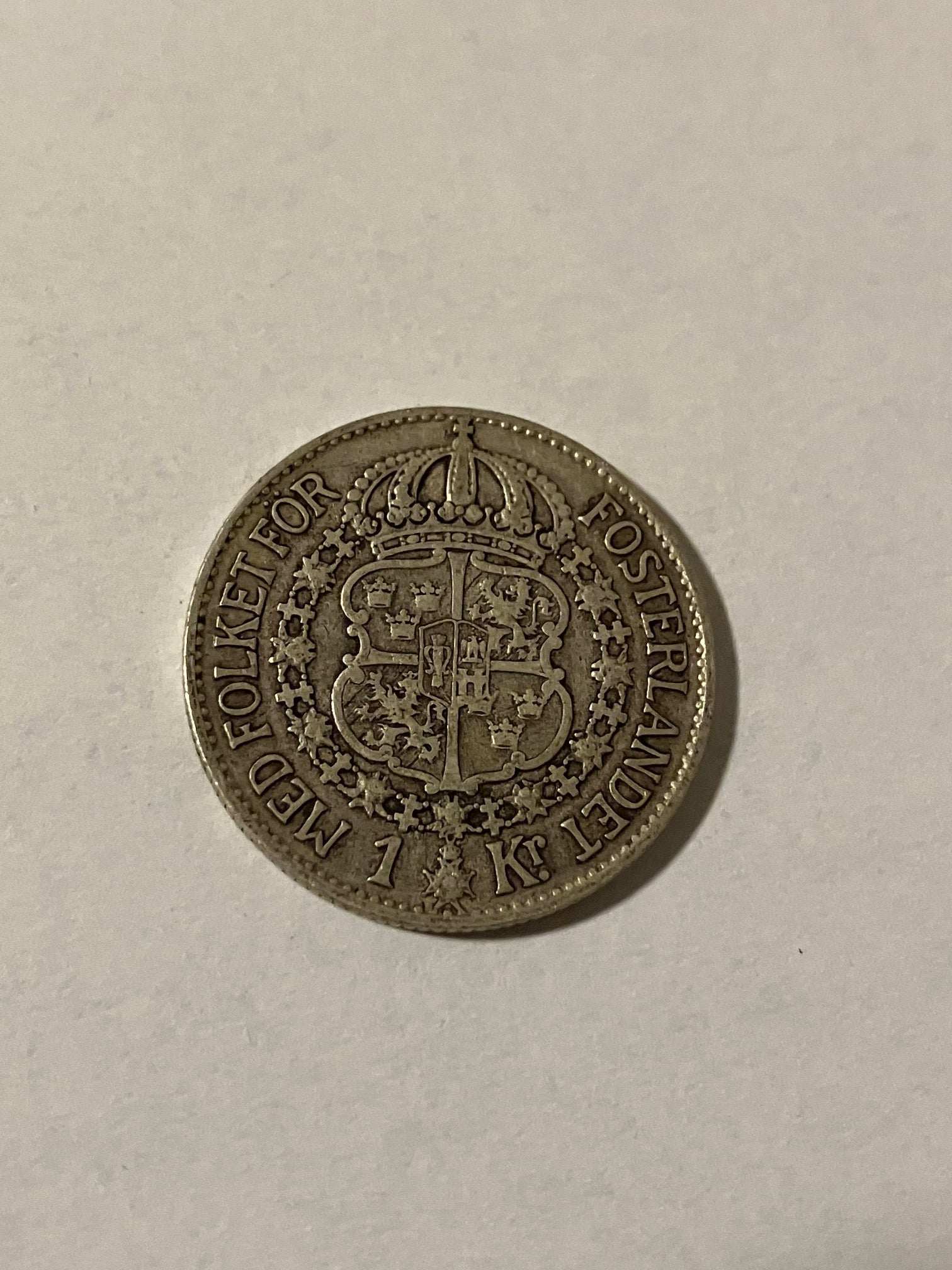 1 Krona 1934 Sweden - Silver