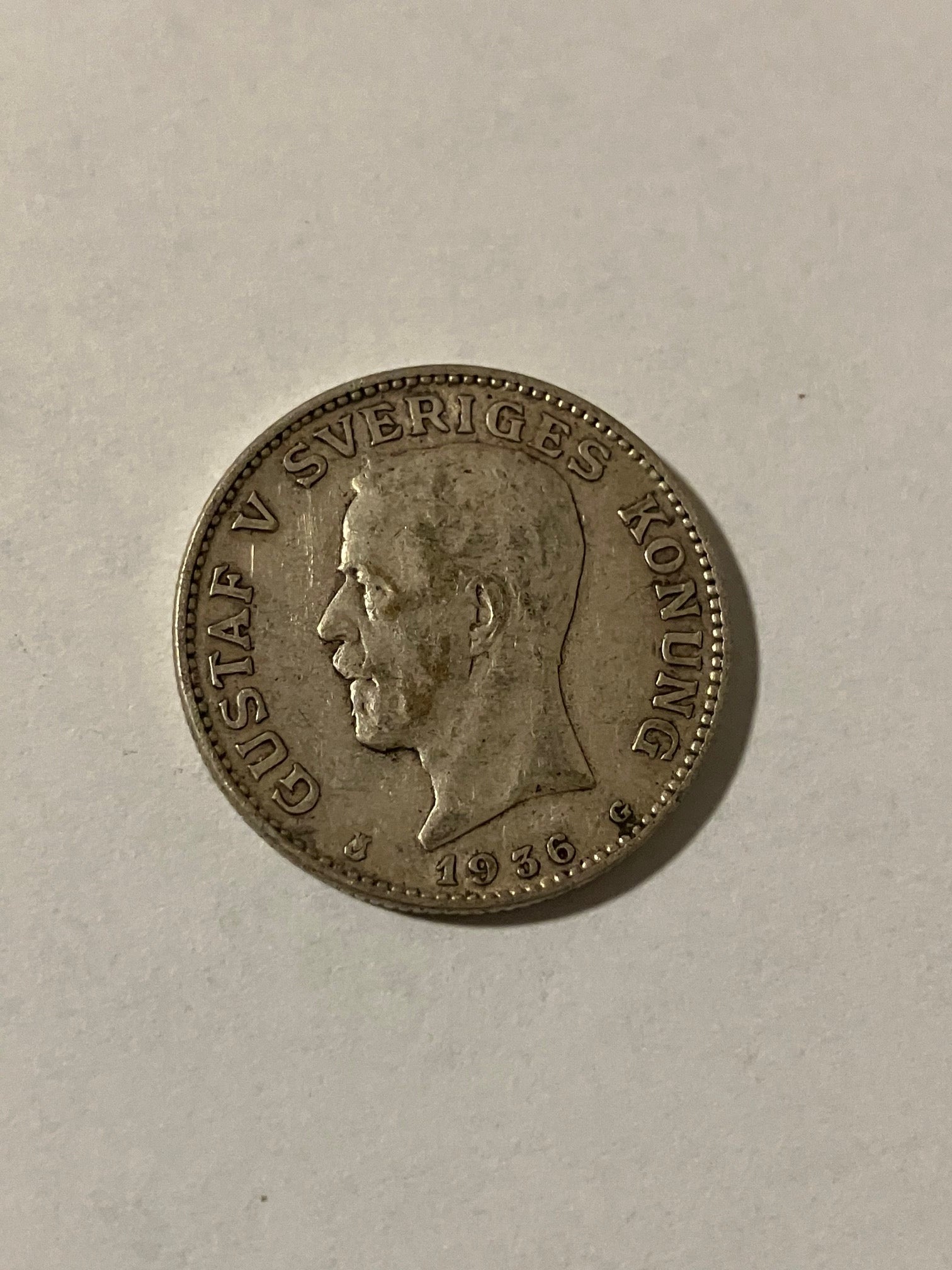 1 Krona 1936 Sweden - Silver