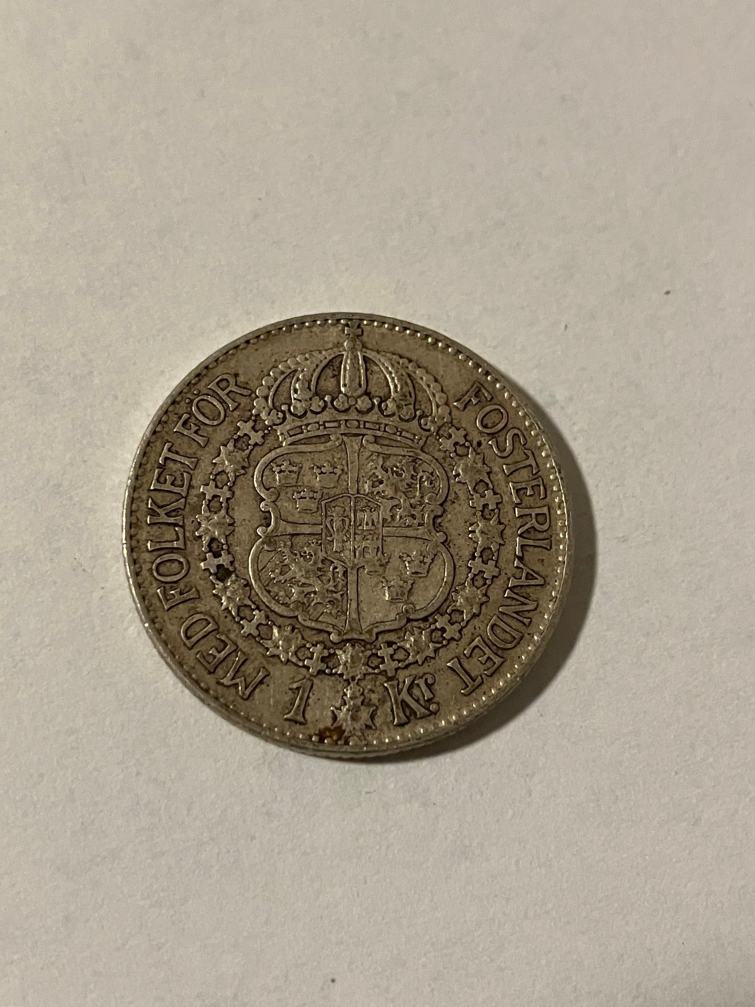 1 Krona 1936 Sweden - Silver