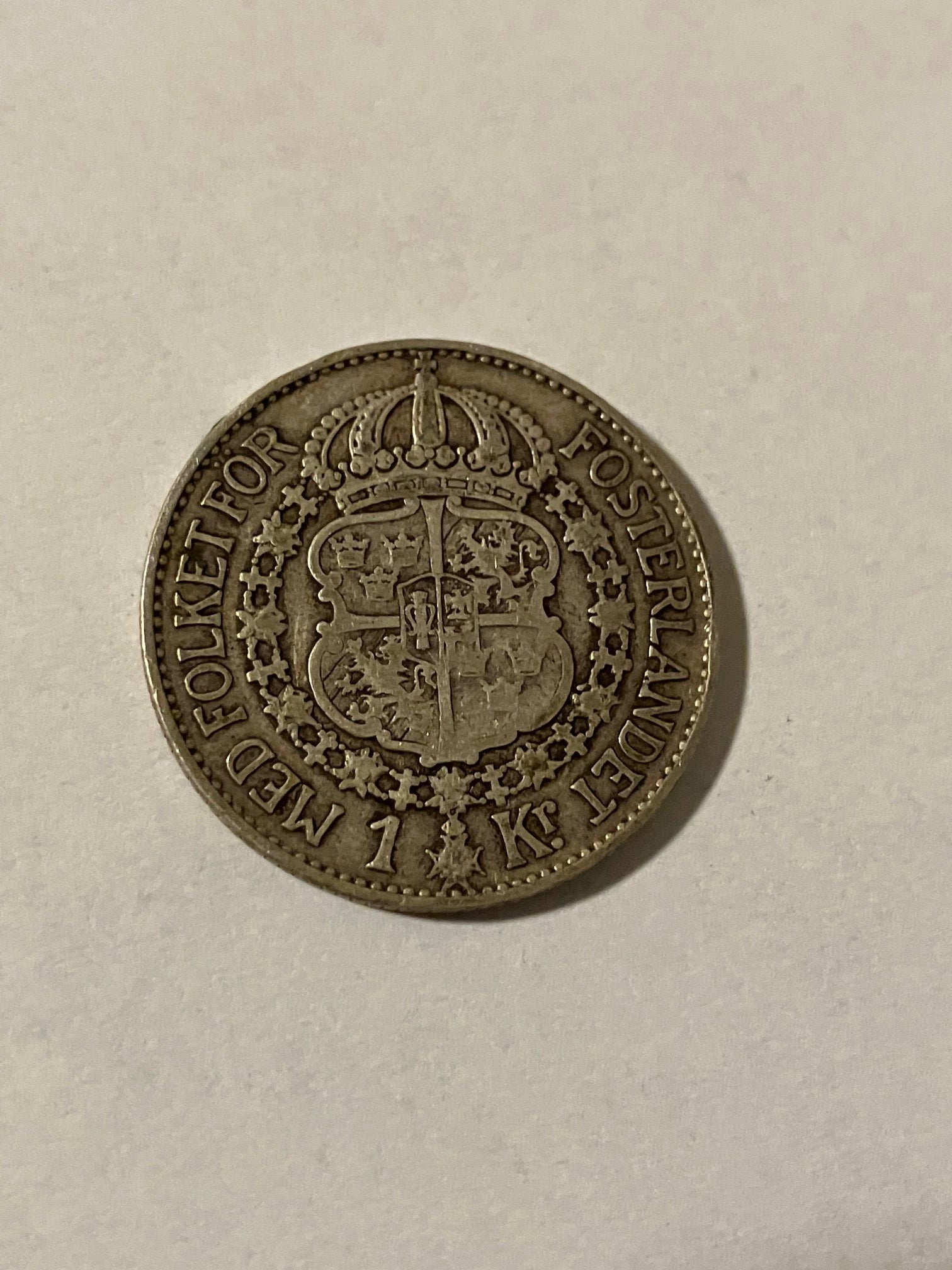 1 Krona 1937 Sweden - Silver