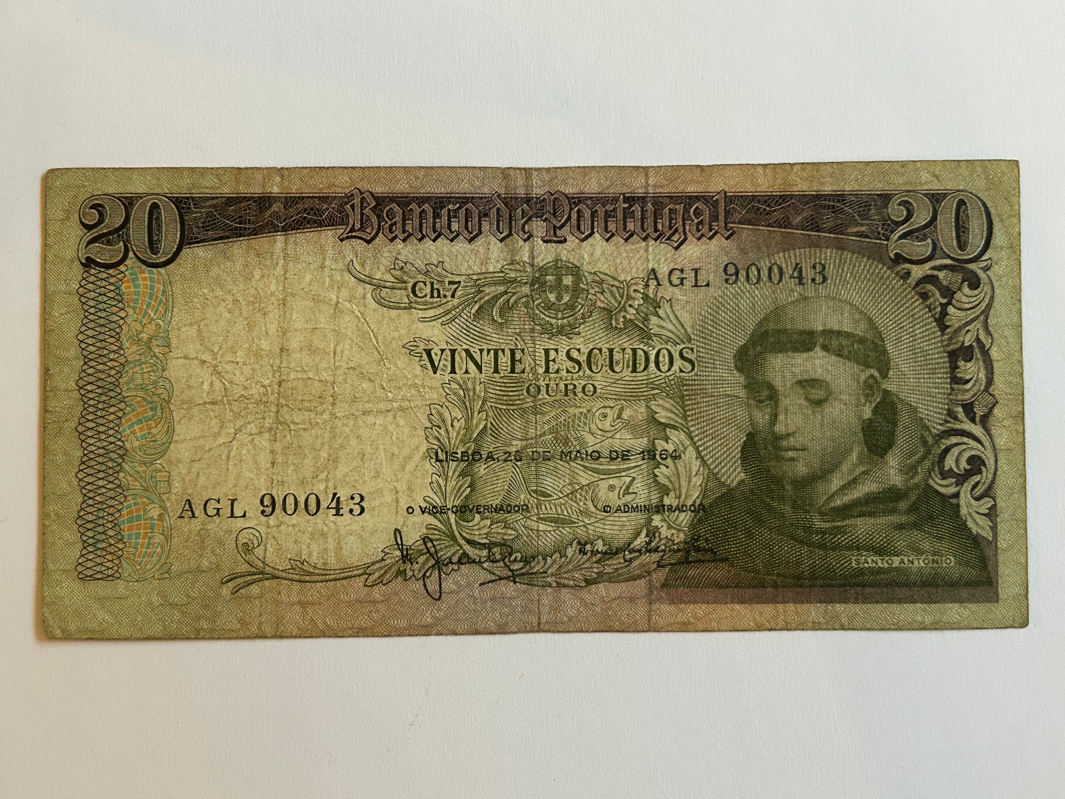 20 Escudos Portugal 1964