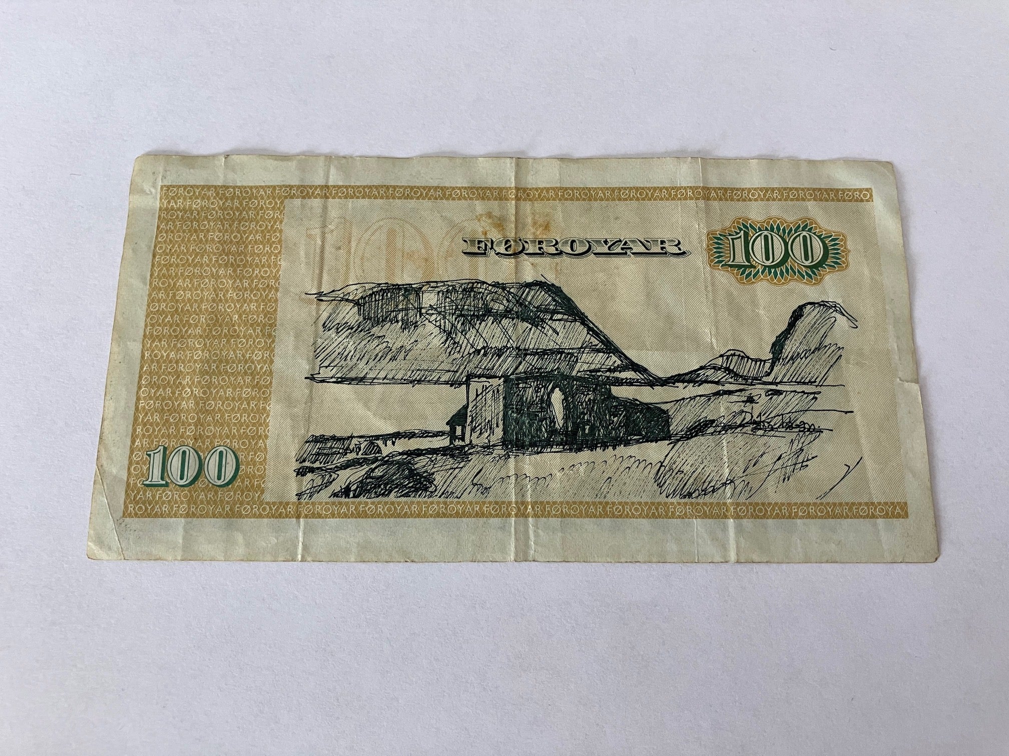 100 Kronur Færøerne 1978
