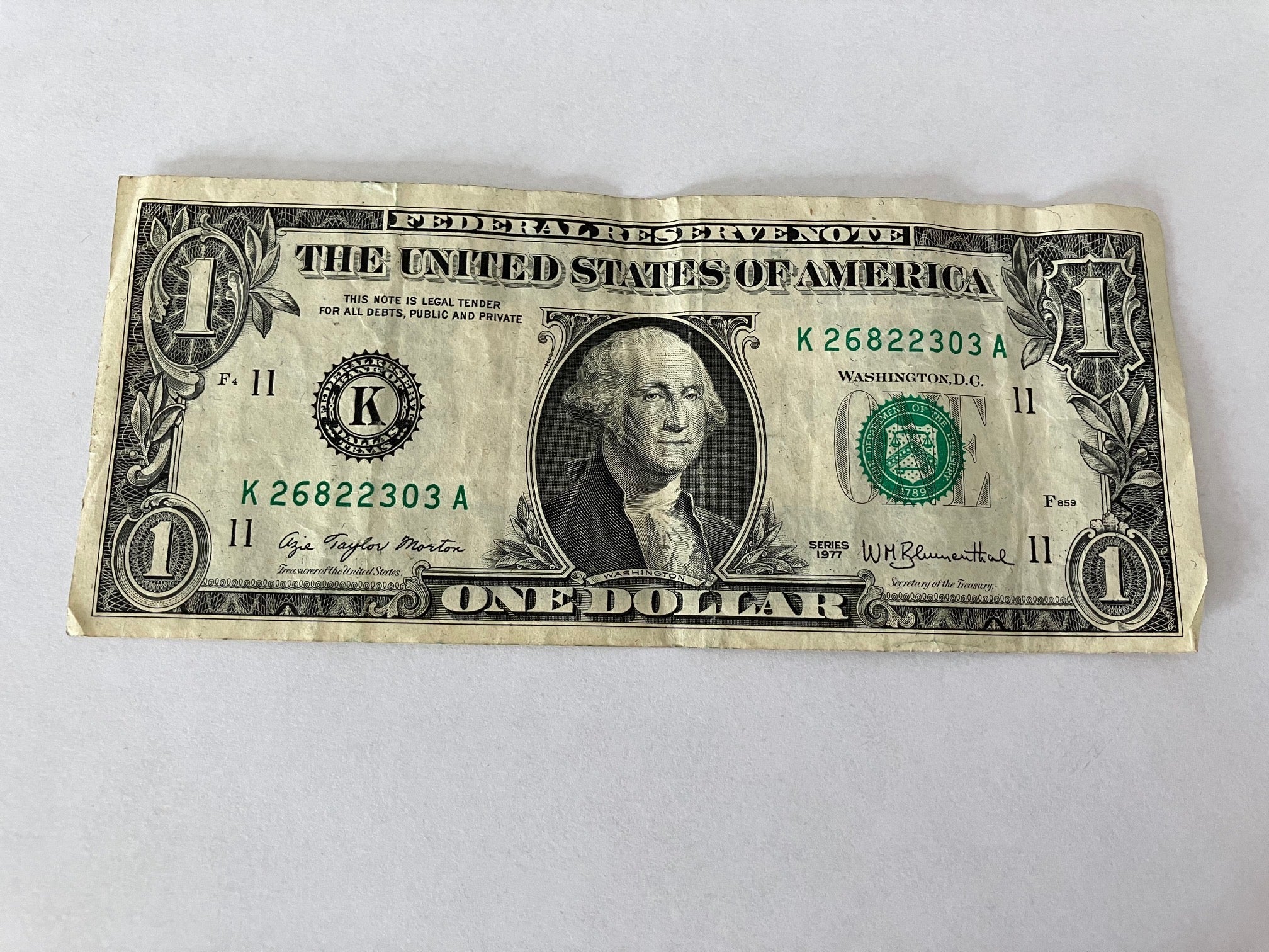 One Dollar USA 1977