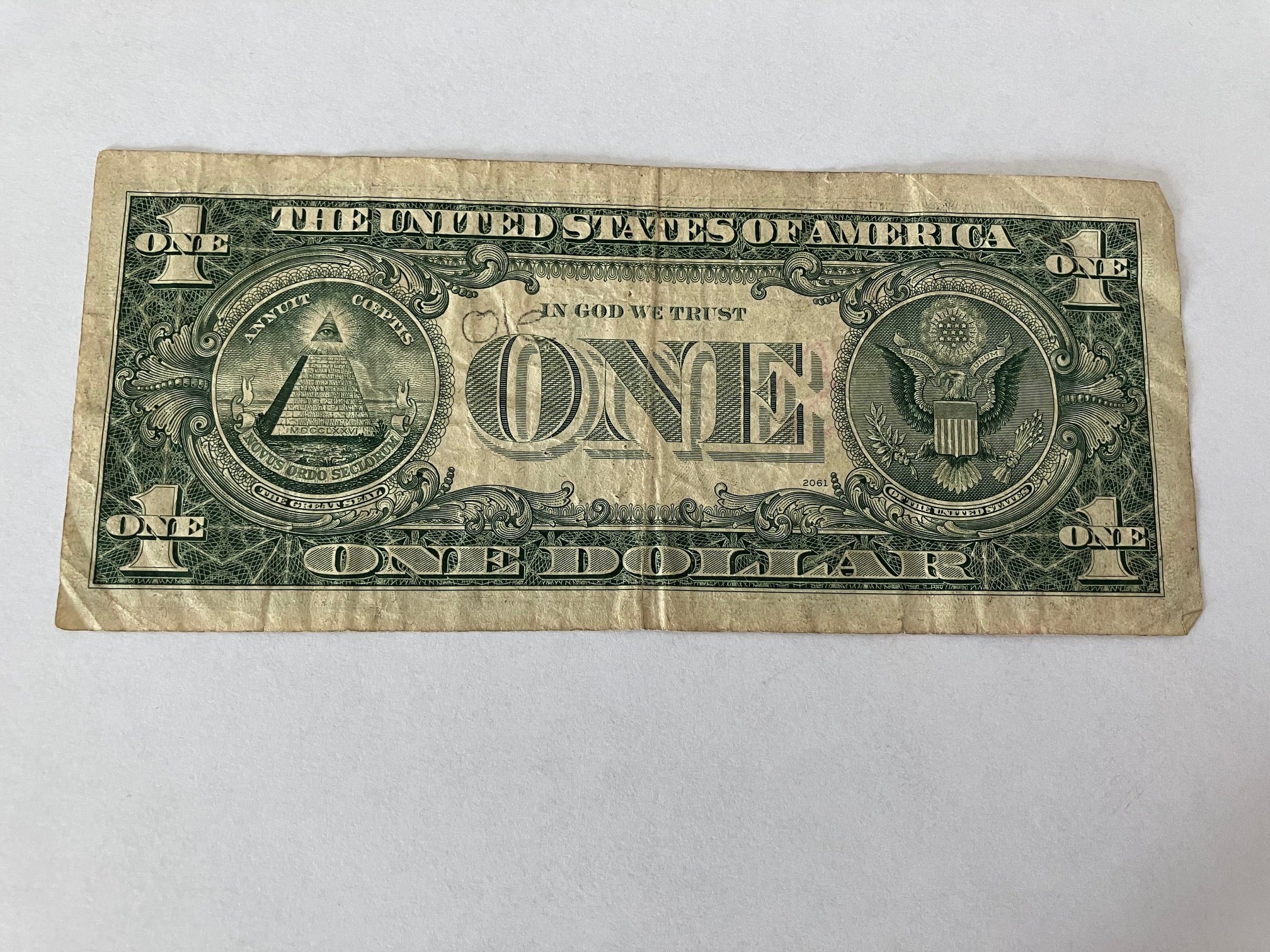 One Dollar USA 1974 - Bemærk skrift på front