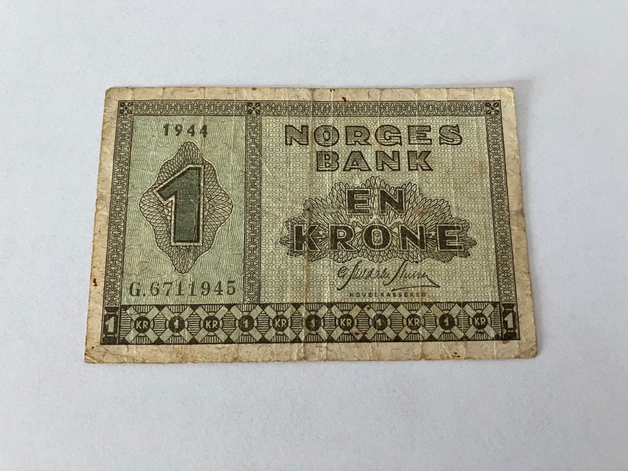 1 Krone 1944 Norge - Slidt