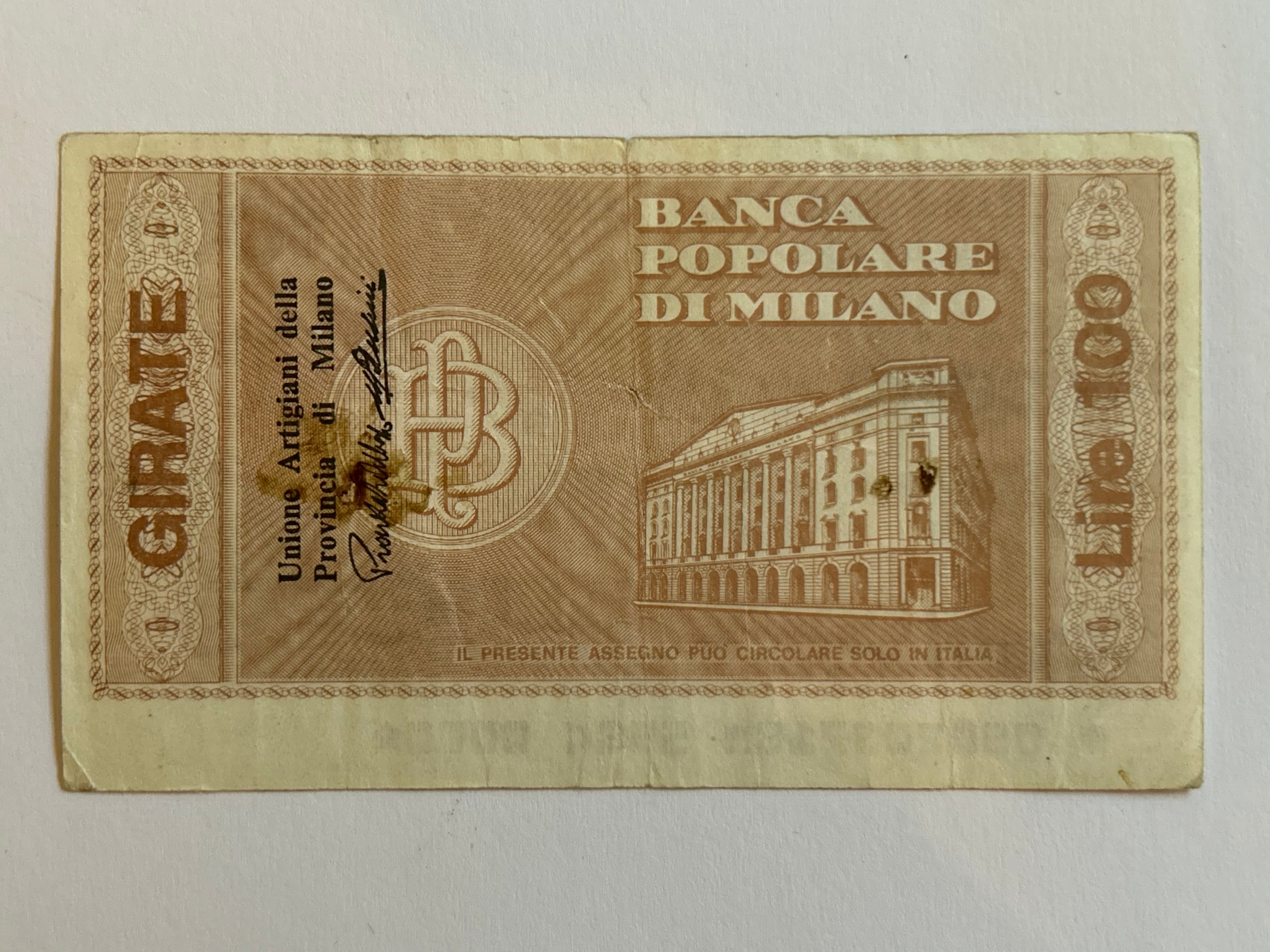 100 Lire - Milano 1977