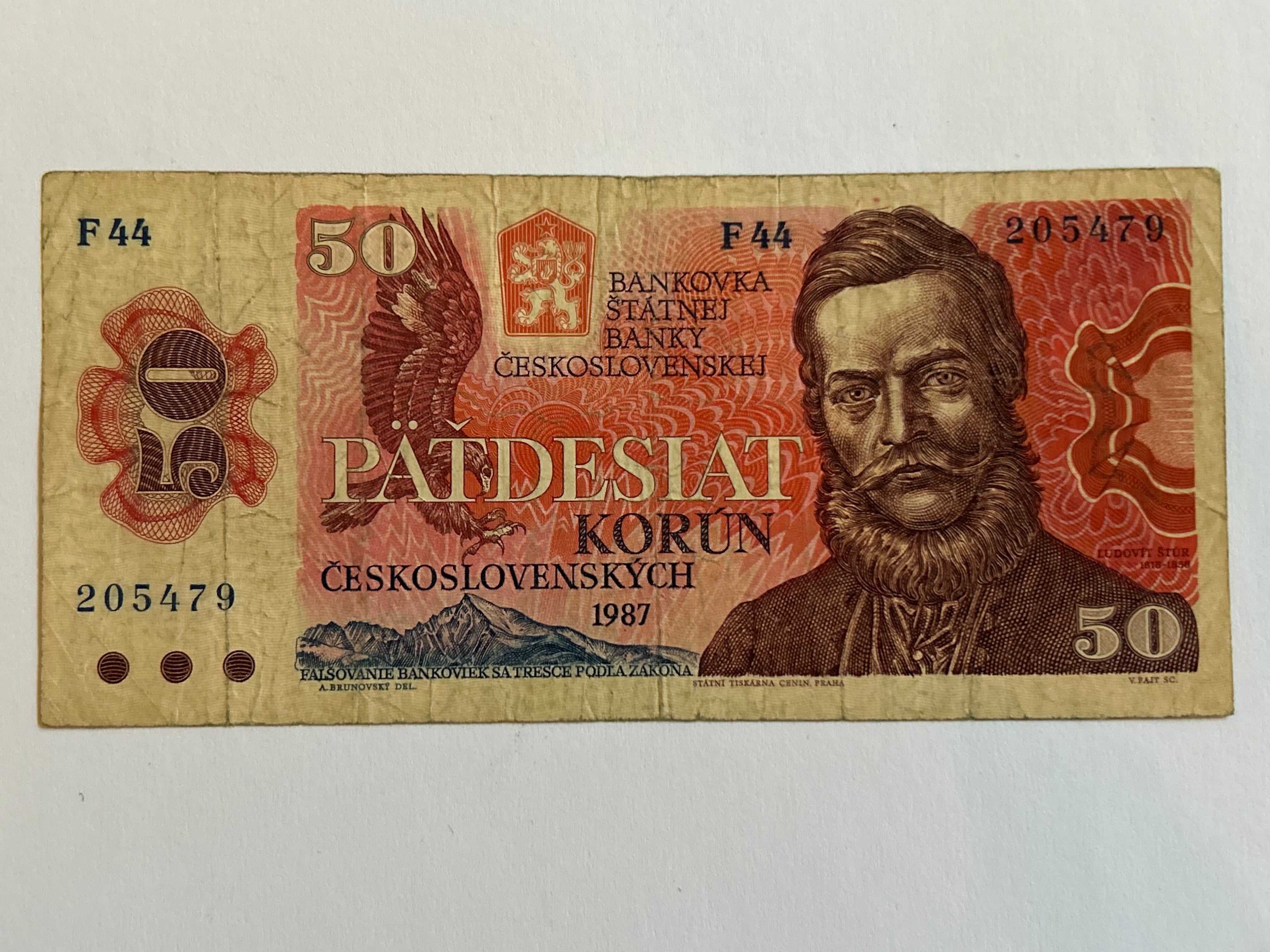 50 Korun Czechoslovakia 1987