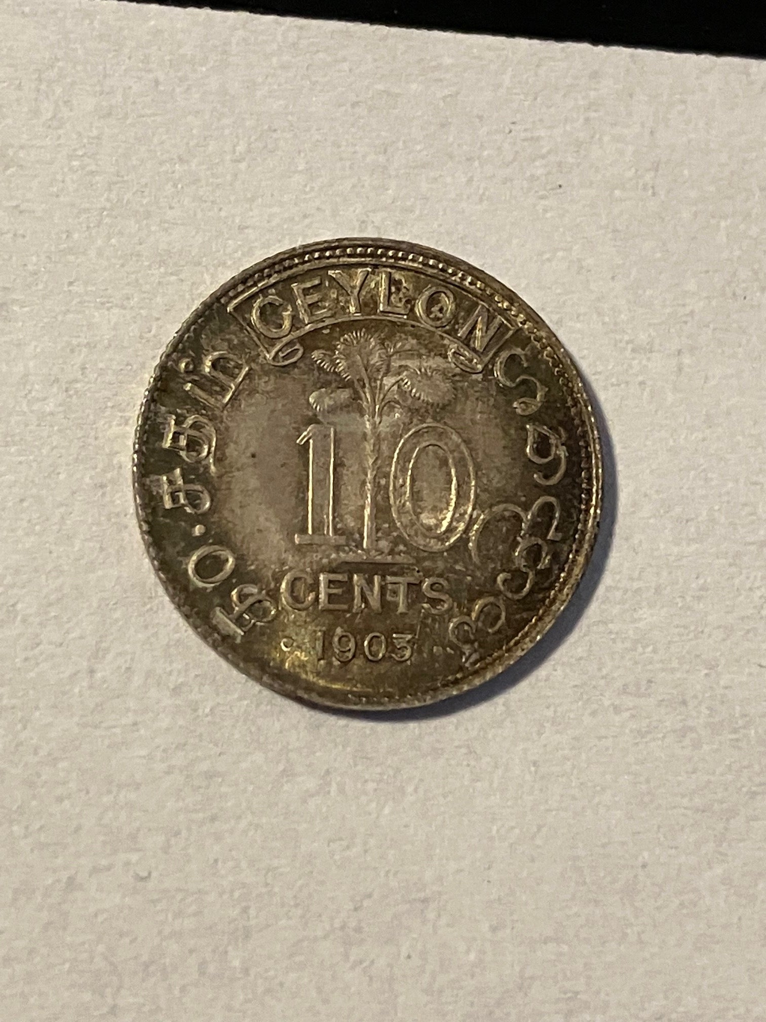 10 Cents Ceylon 1903