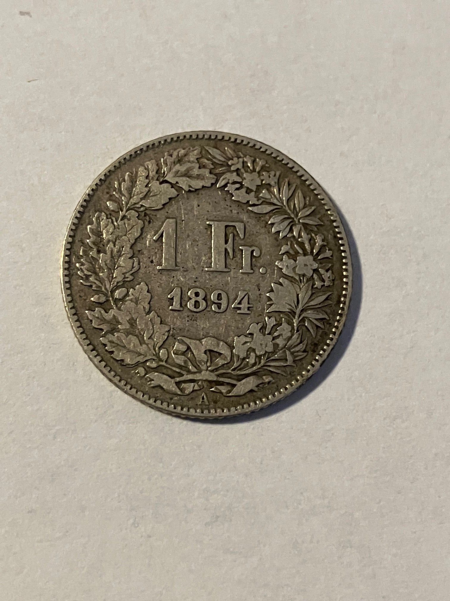 1 Franc Switzerland 1894