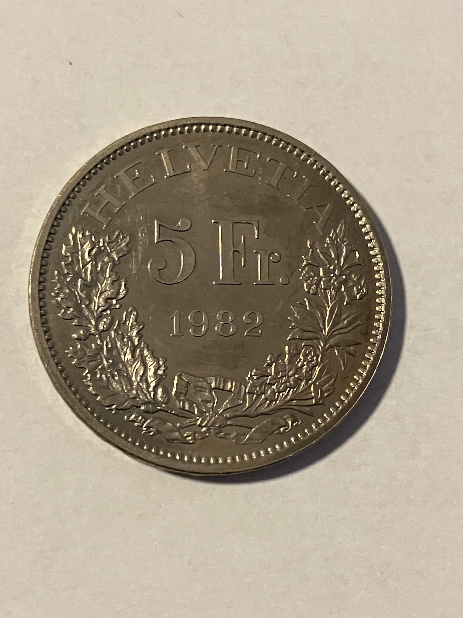 5 Francs Switzerland 1982
