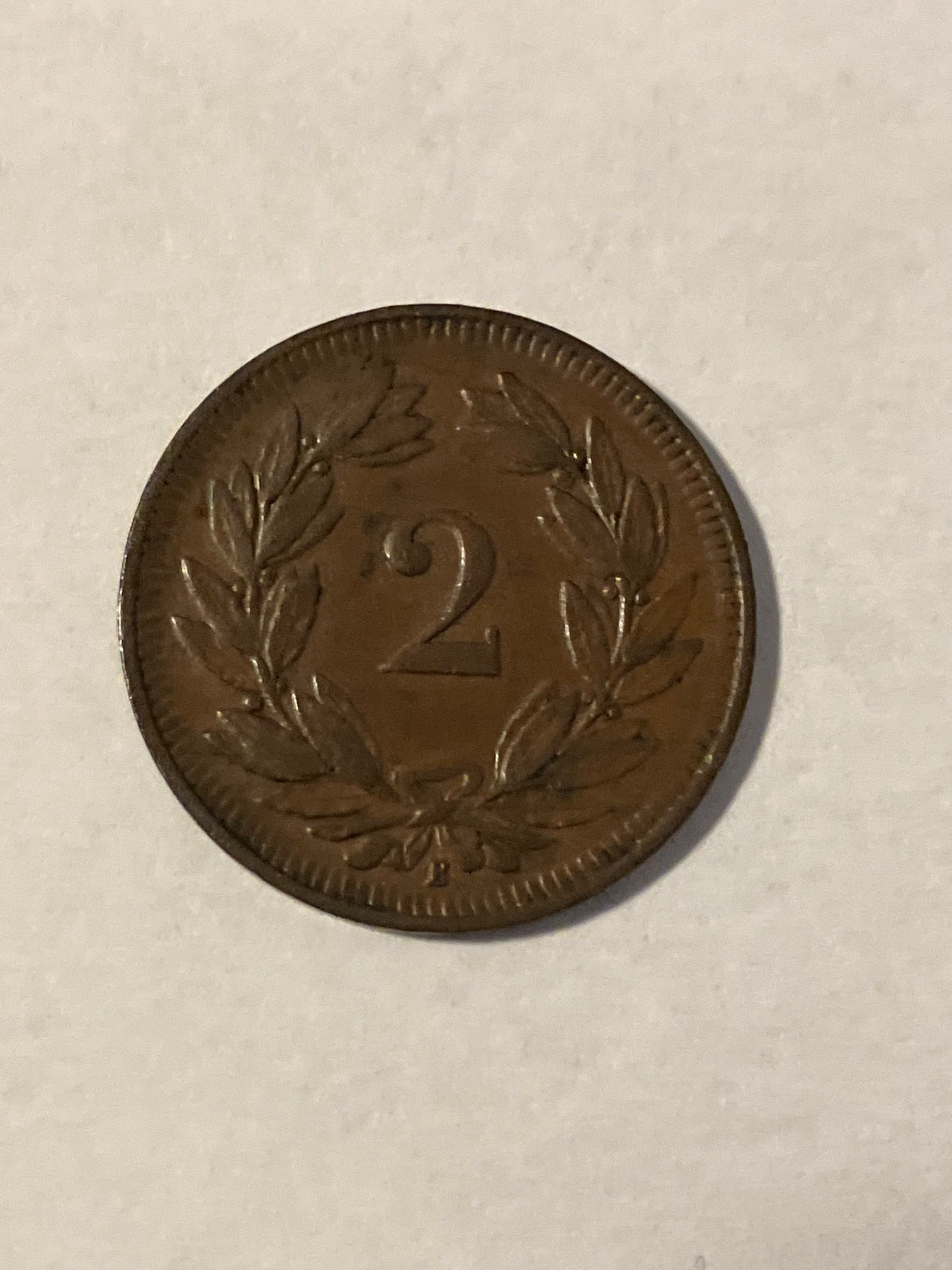 2 Rappen Switzerland 1908