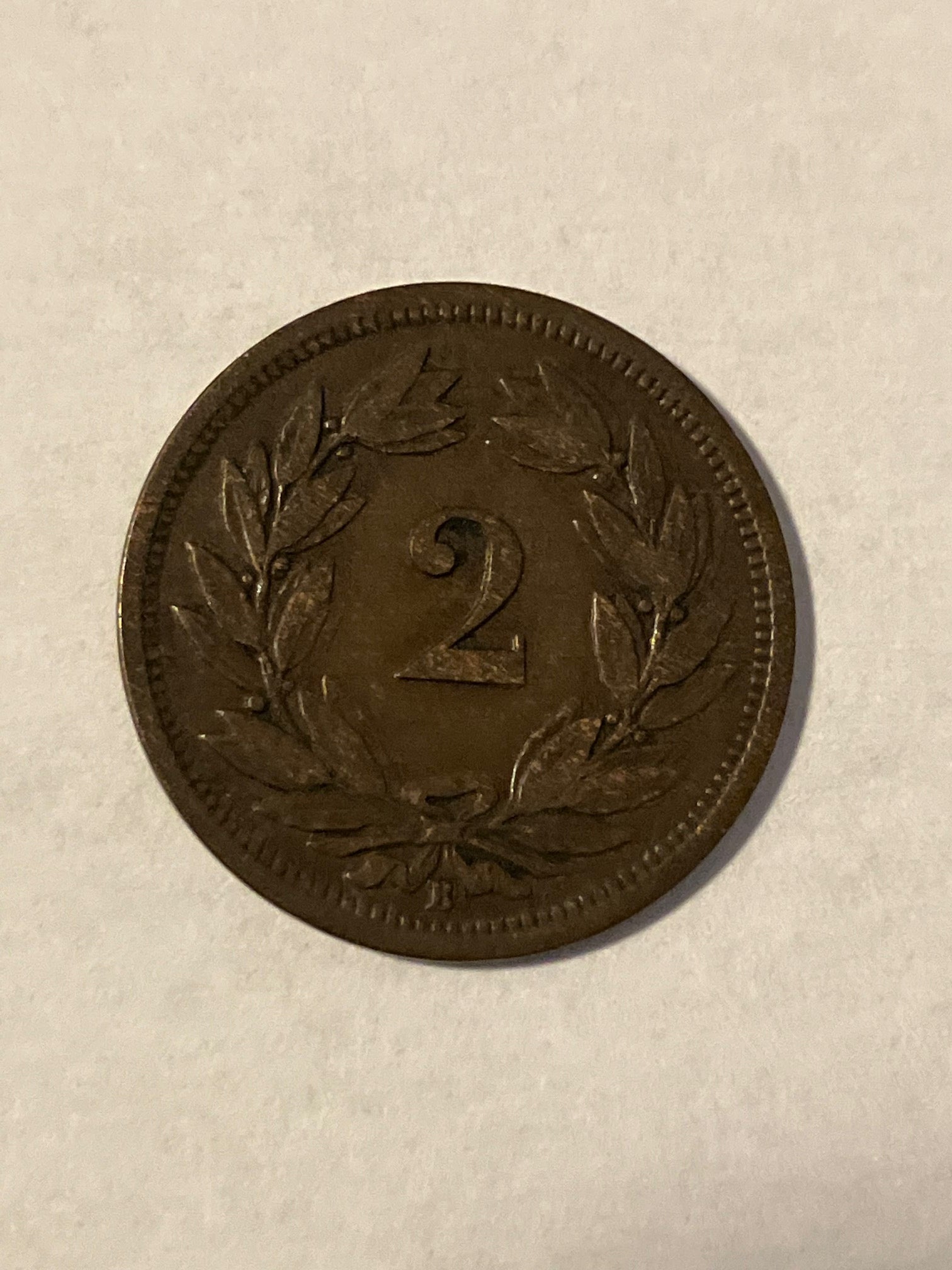 2 Rappen Switzerland 1875