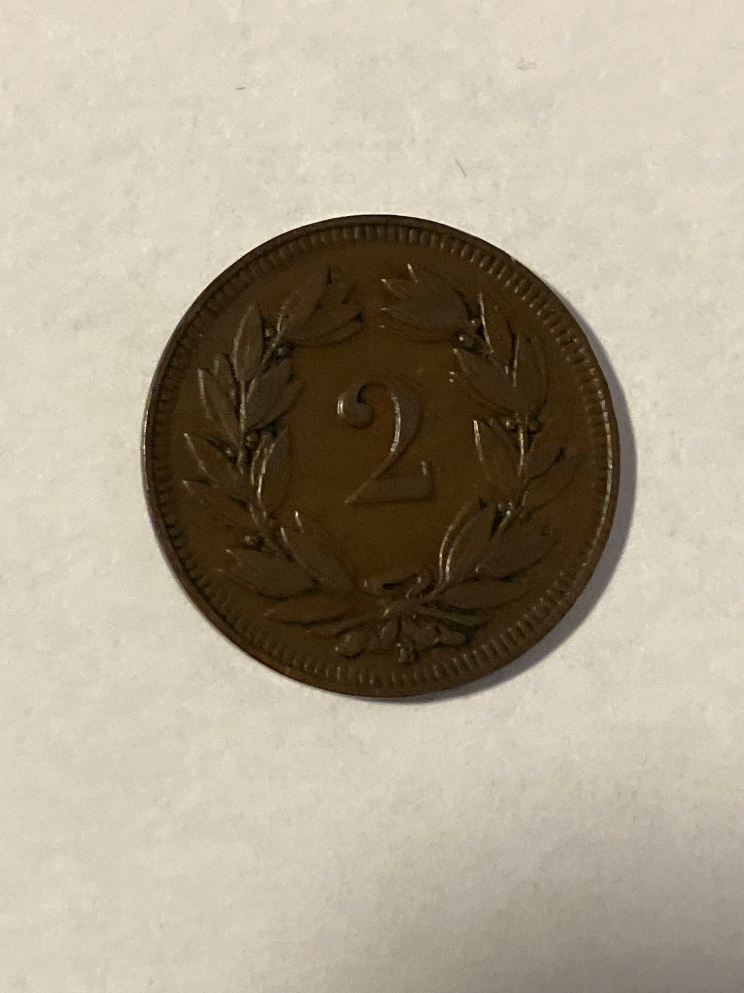 2 Rappen Switzerland 1912