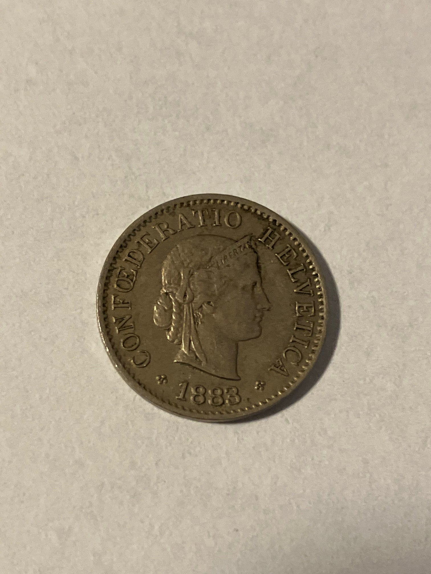 5 Rappen Switzerland 1883