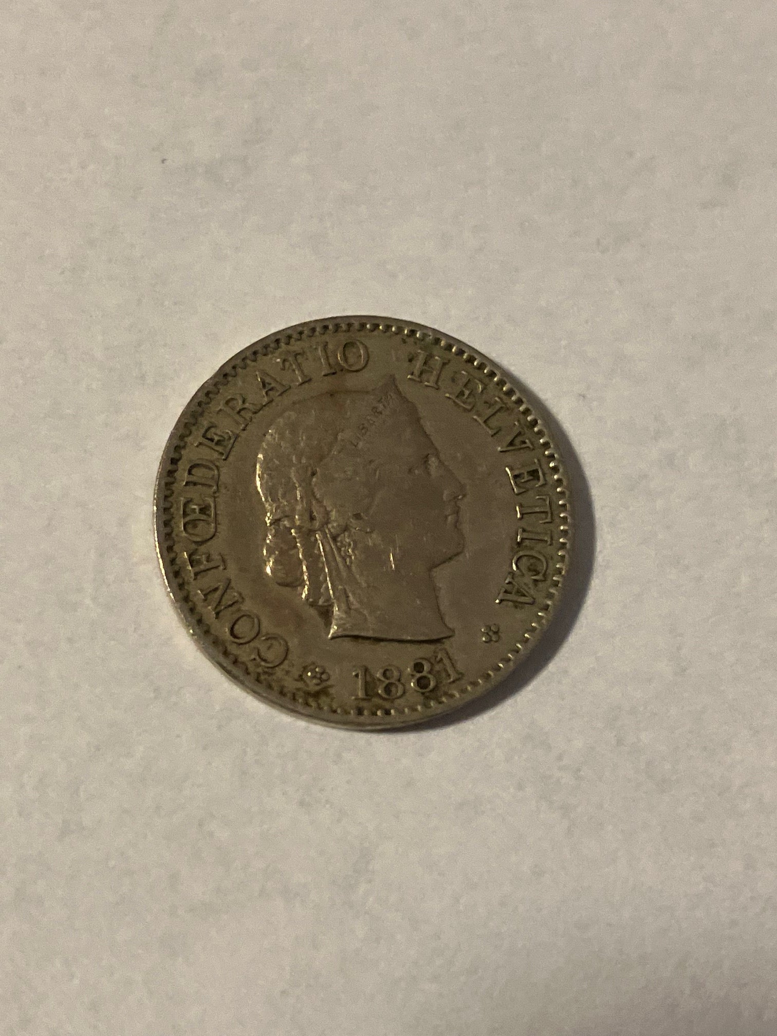 5 Rappen Switzerland 1881