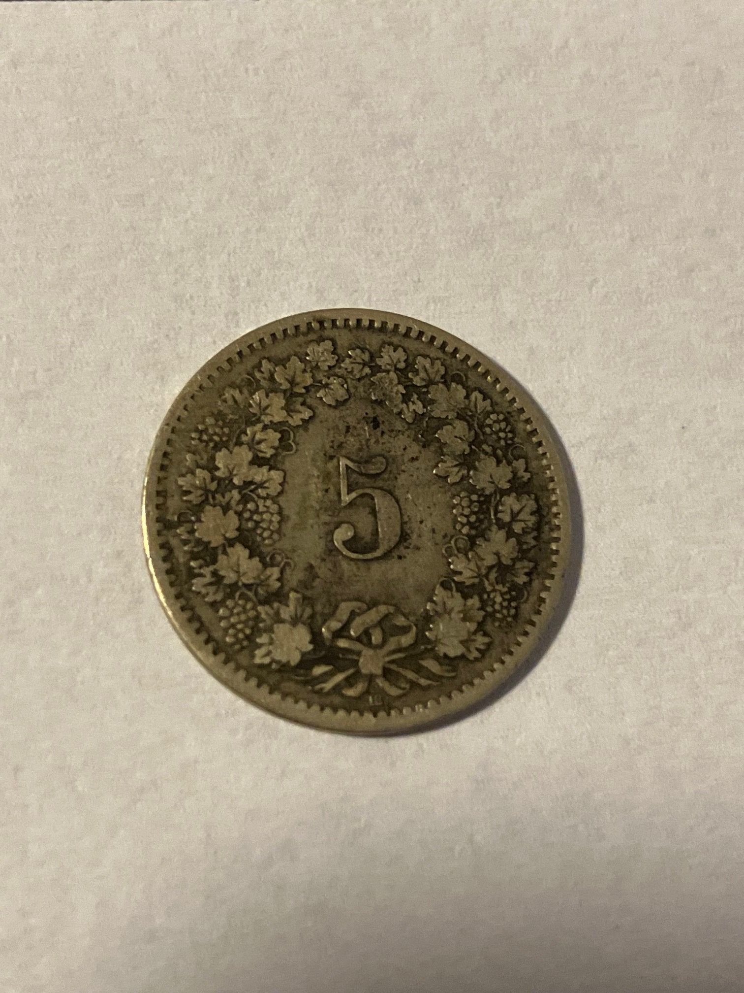 5 Rappen Switzerland 1850