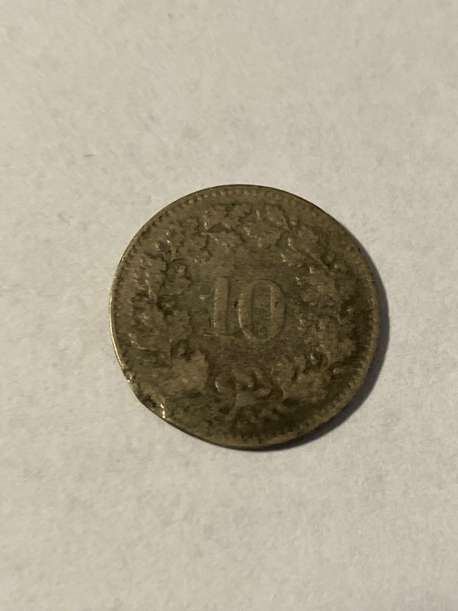 5 Rappen Switzerland 1876