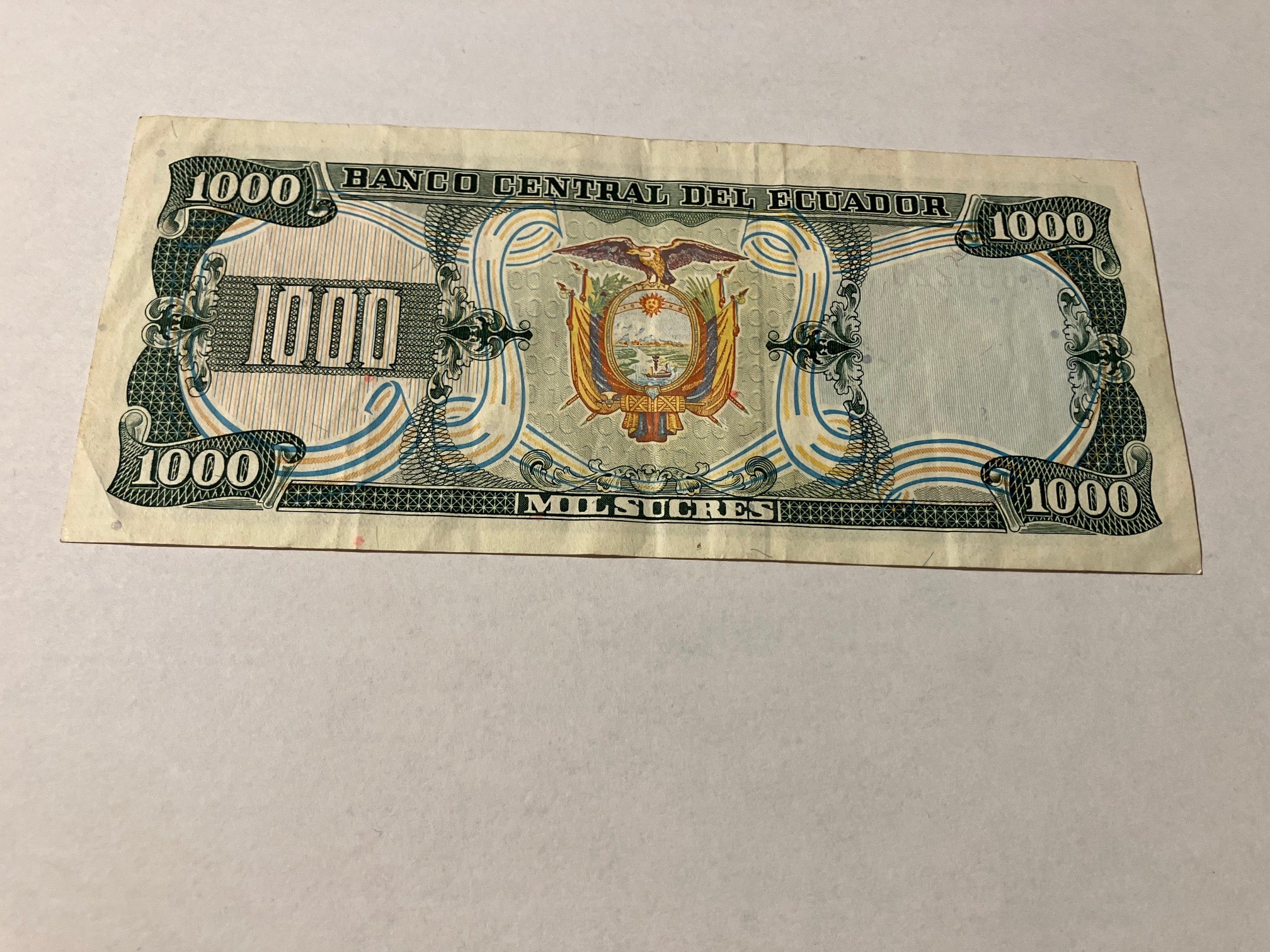 1000 Sucres Ecuador 1988
