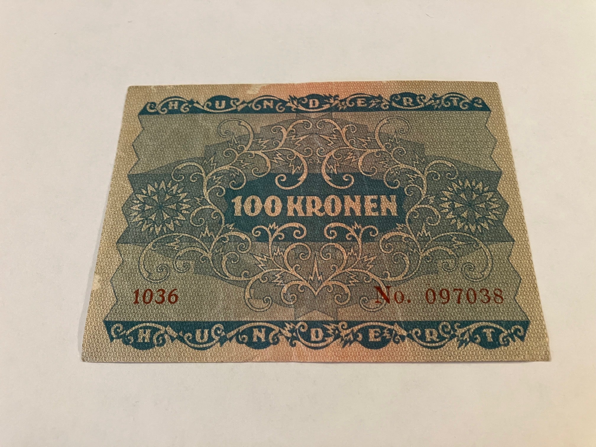 100 Kronen 1922 Østrig-Ungarn